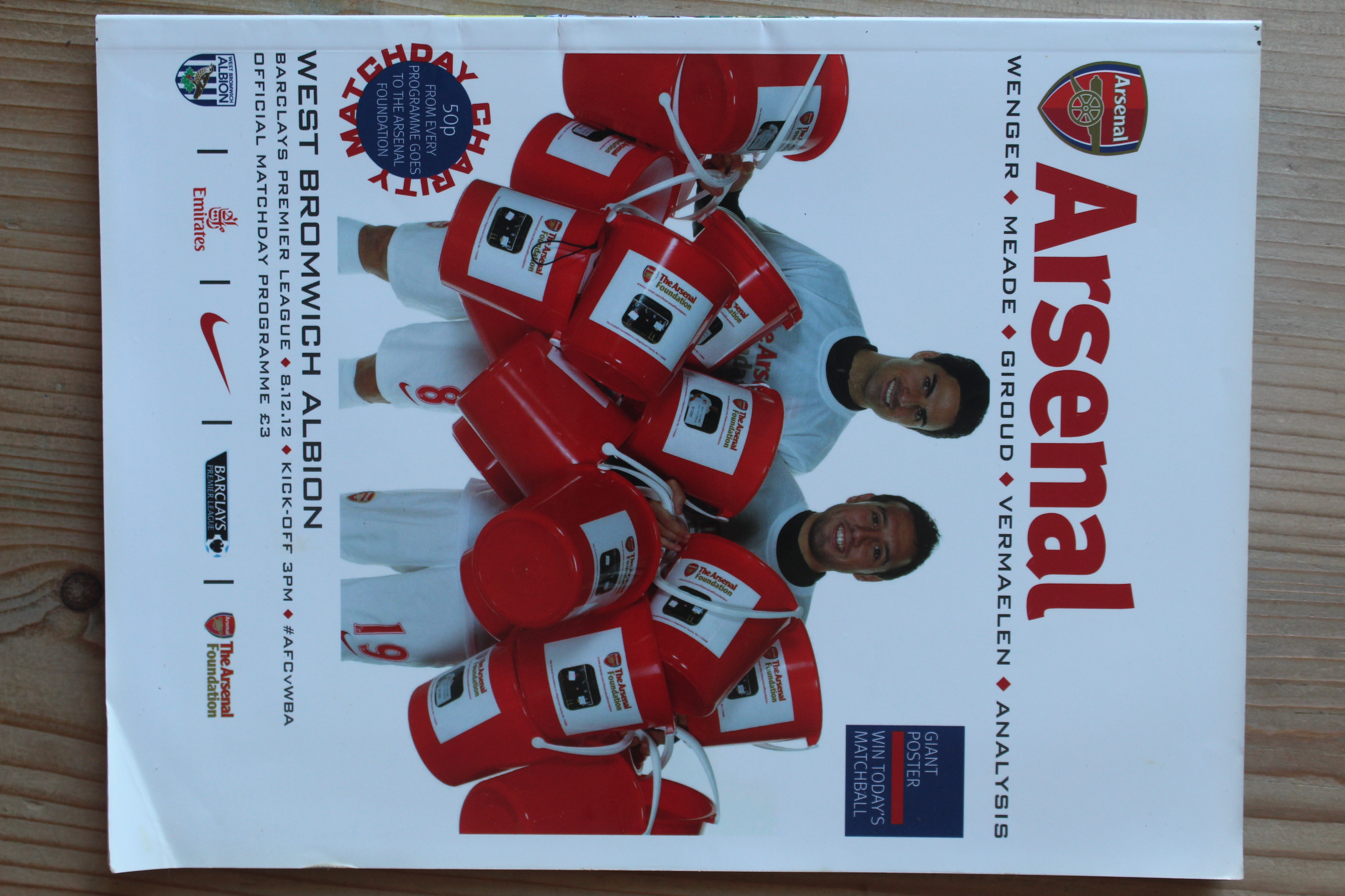 Arsenal FC v West Bromwich Albion FC 