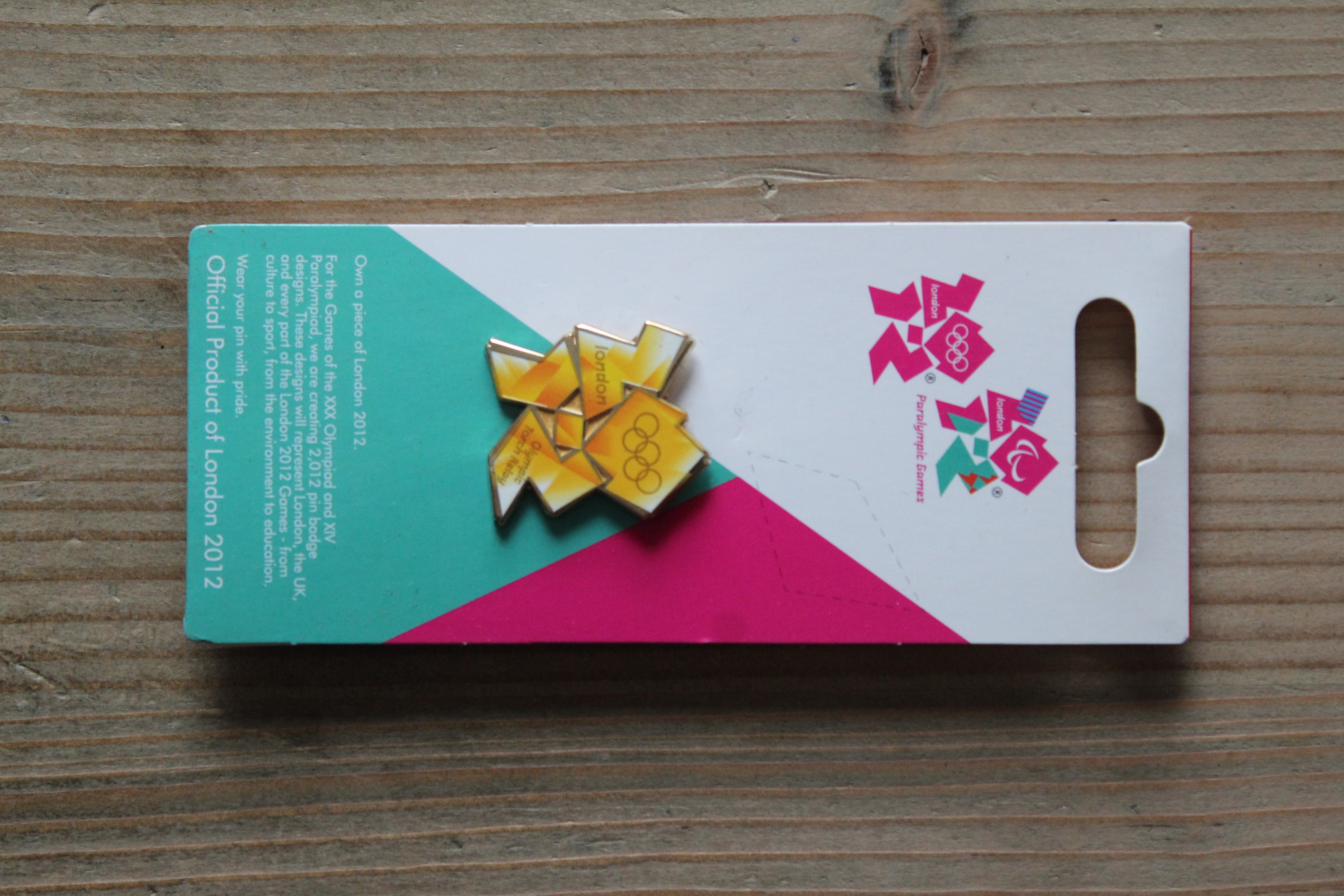 2012 London Olympics Torch Relay Badge Flame