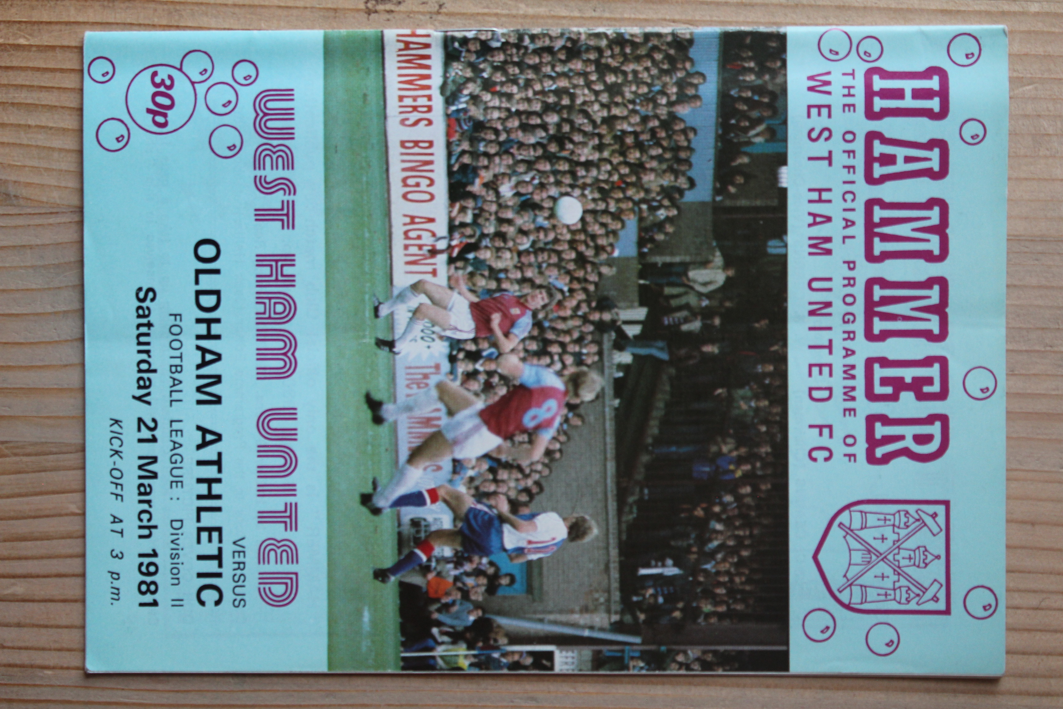 West Ham United FC v Oldham Athletic FC