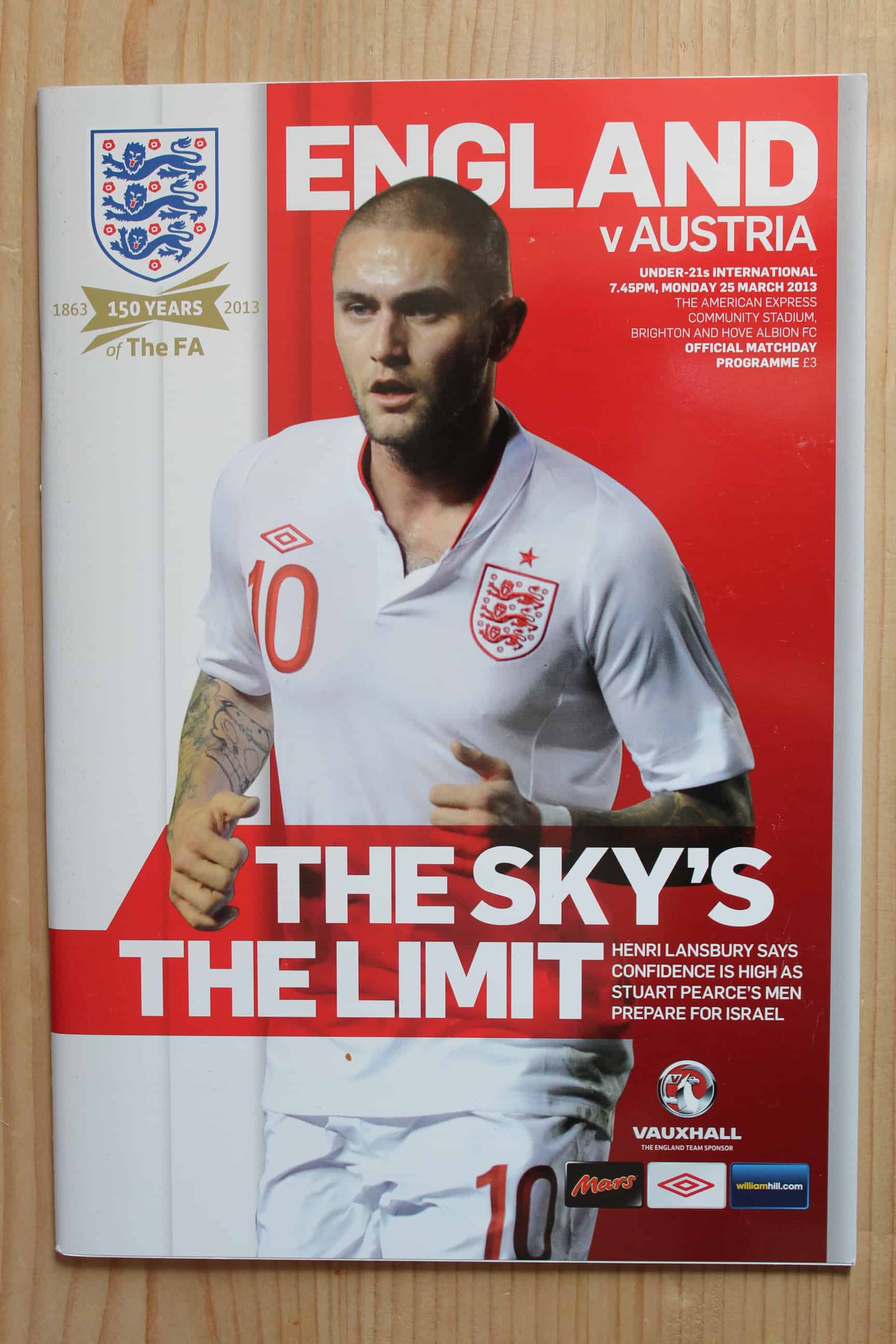England (U21`s) v Austria (U21`s)