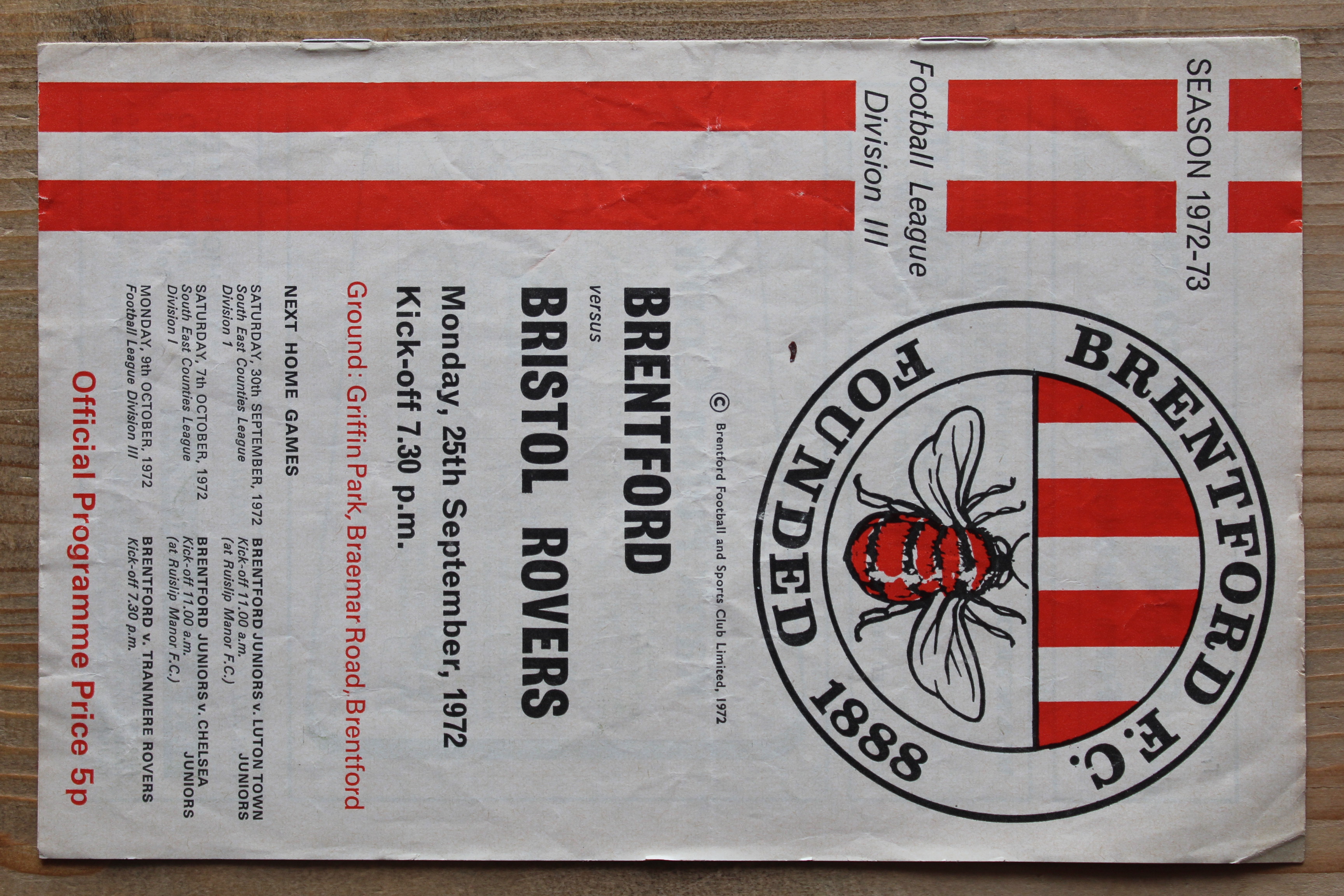 Brentford FC v Bristol Rovers FC