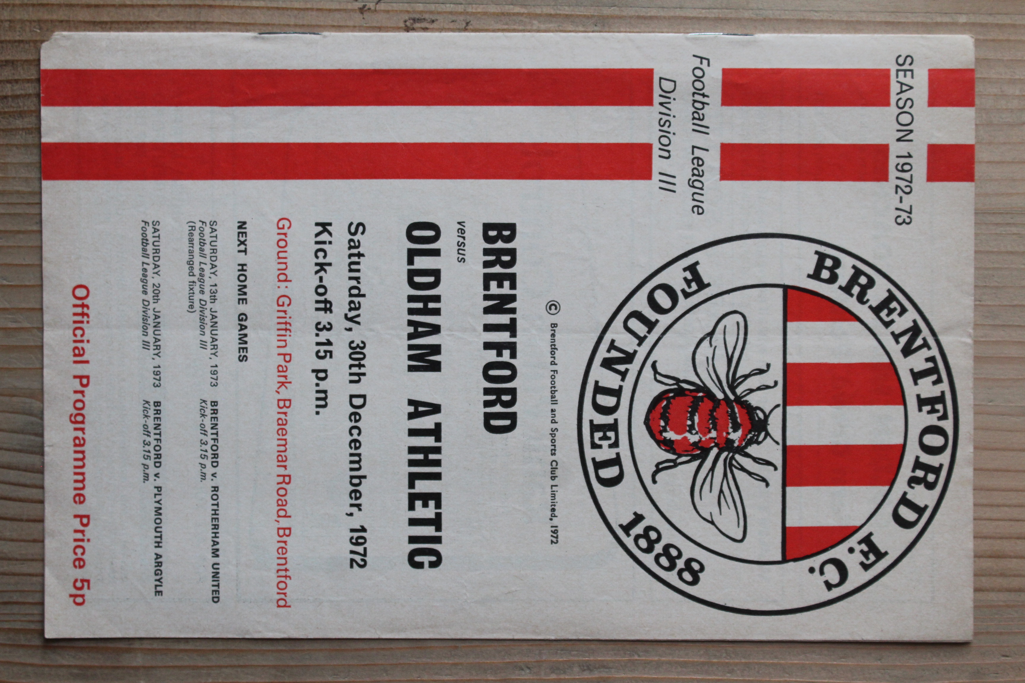 Brentford FC v Oldham Athletic FC