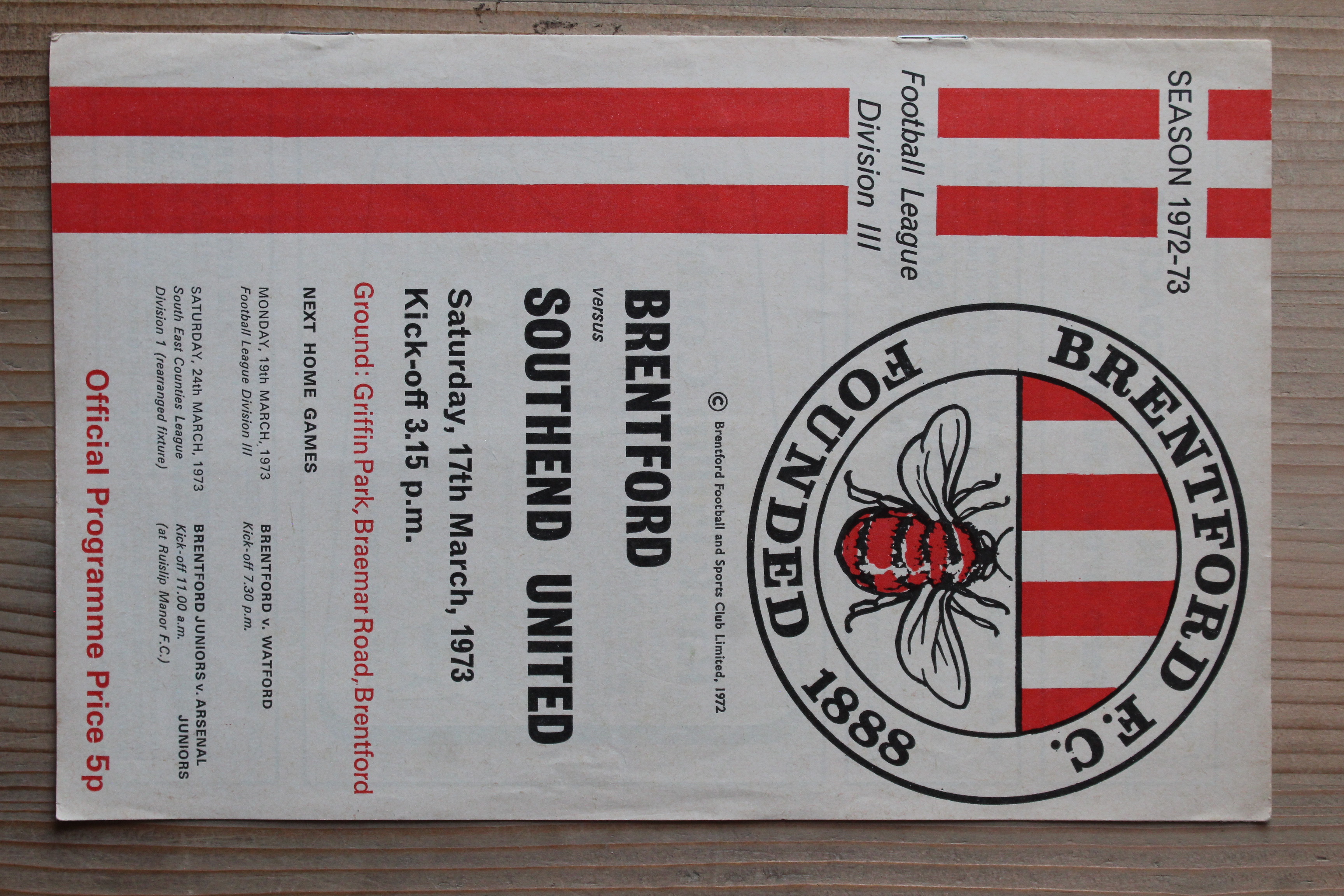 Brentford FC v Southend United FC