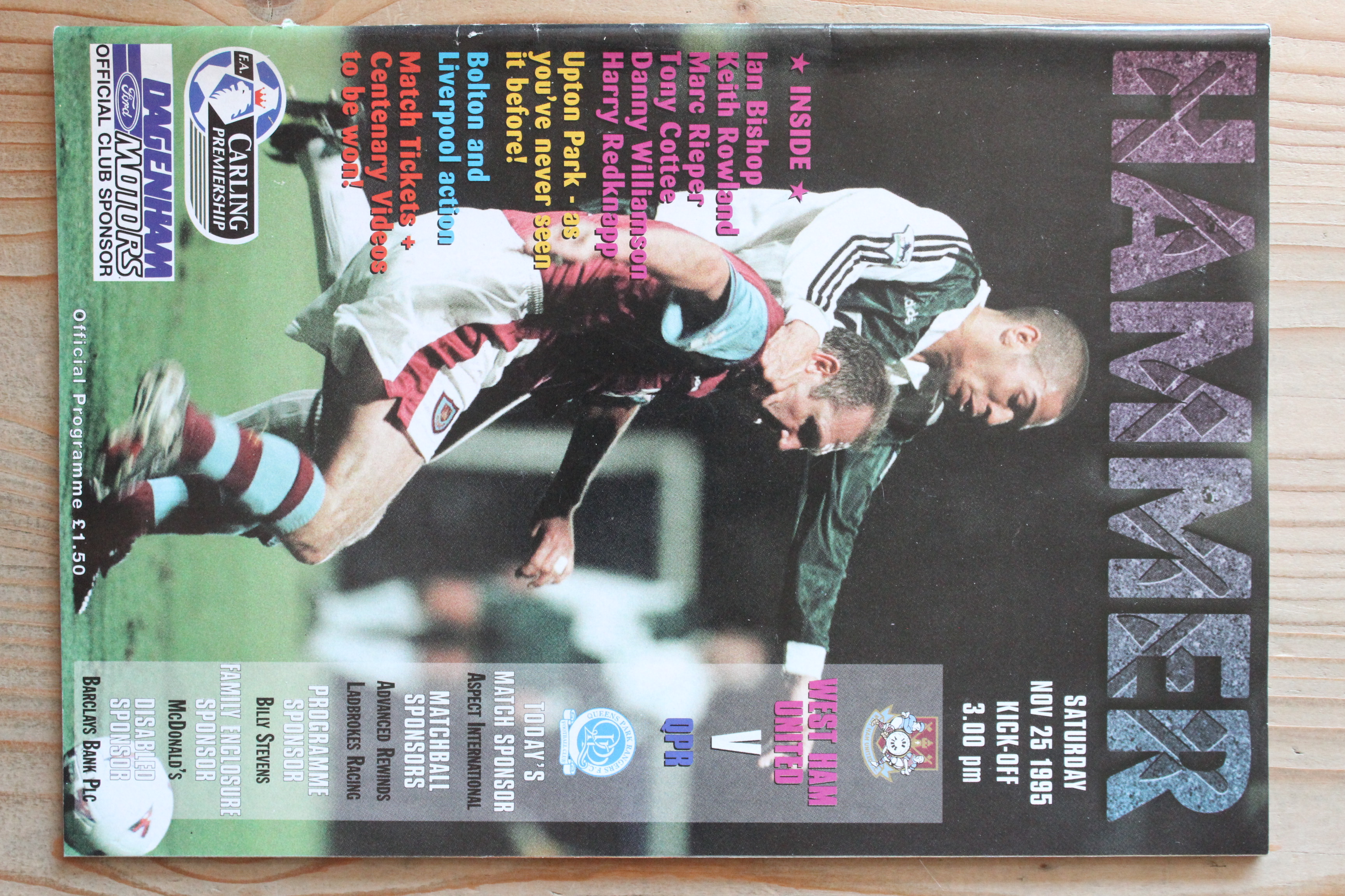 West Ham United FC v Queens Park Rangers FC