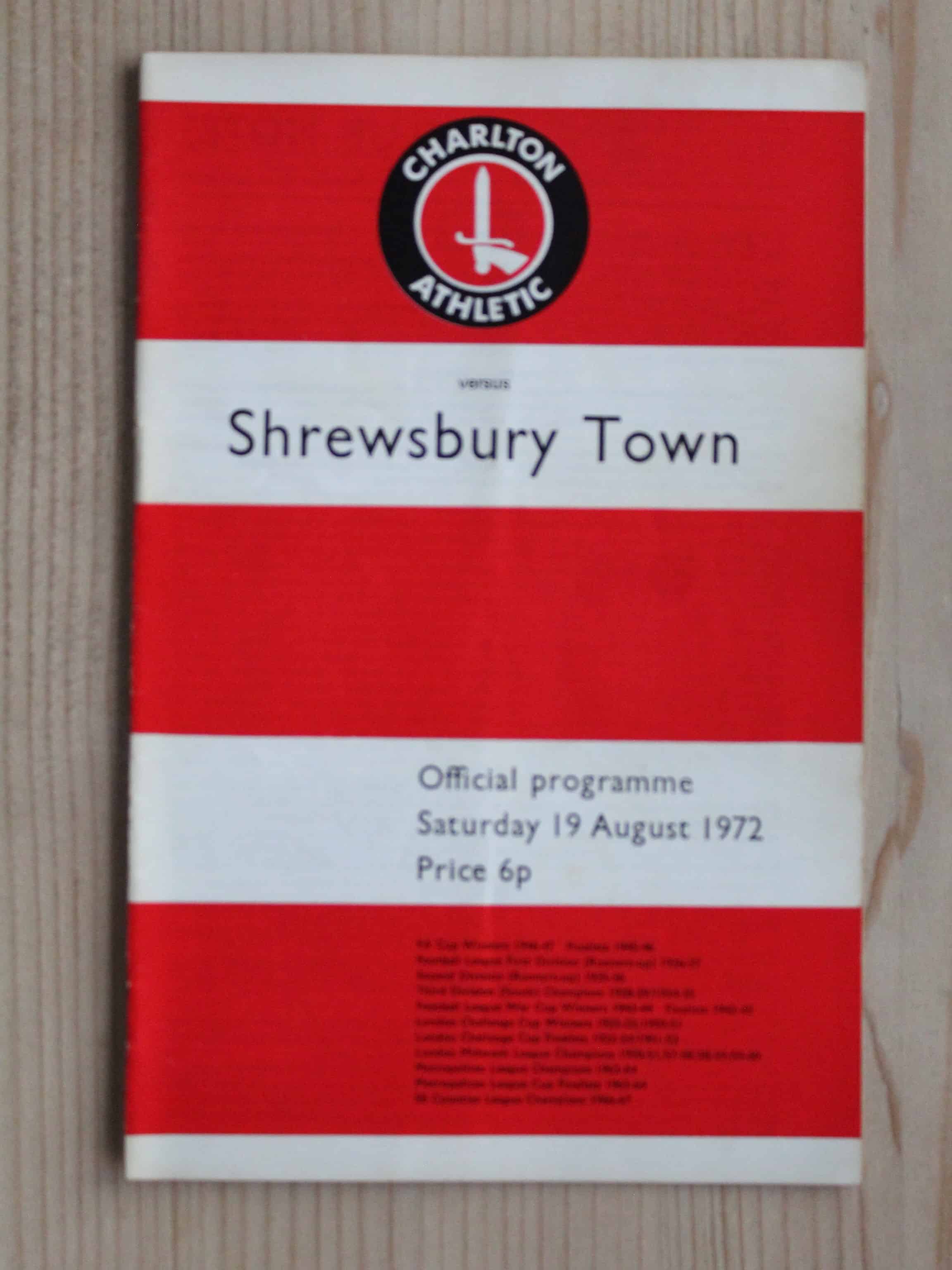 Charlton Athletic FC v Shrewsbury Town FC