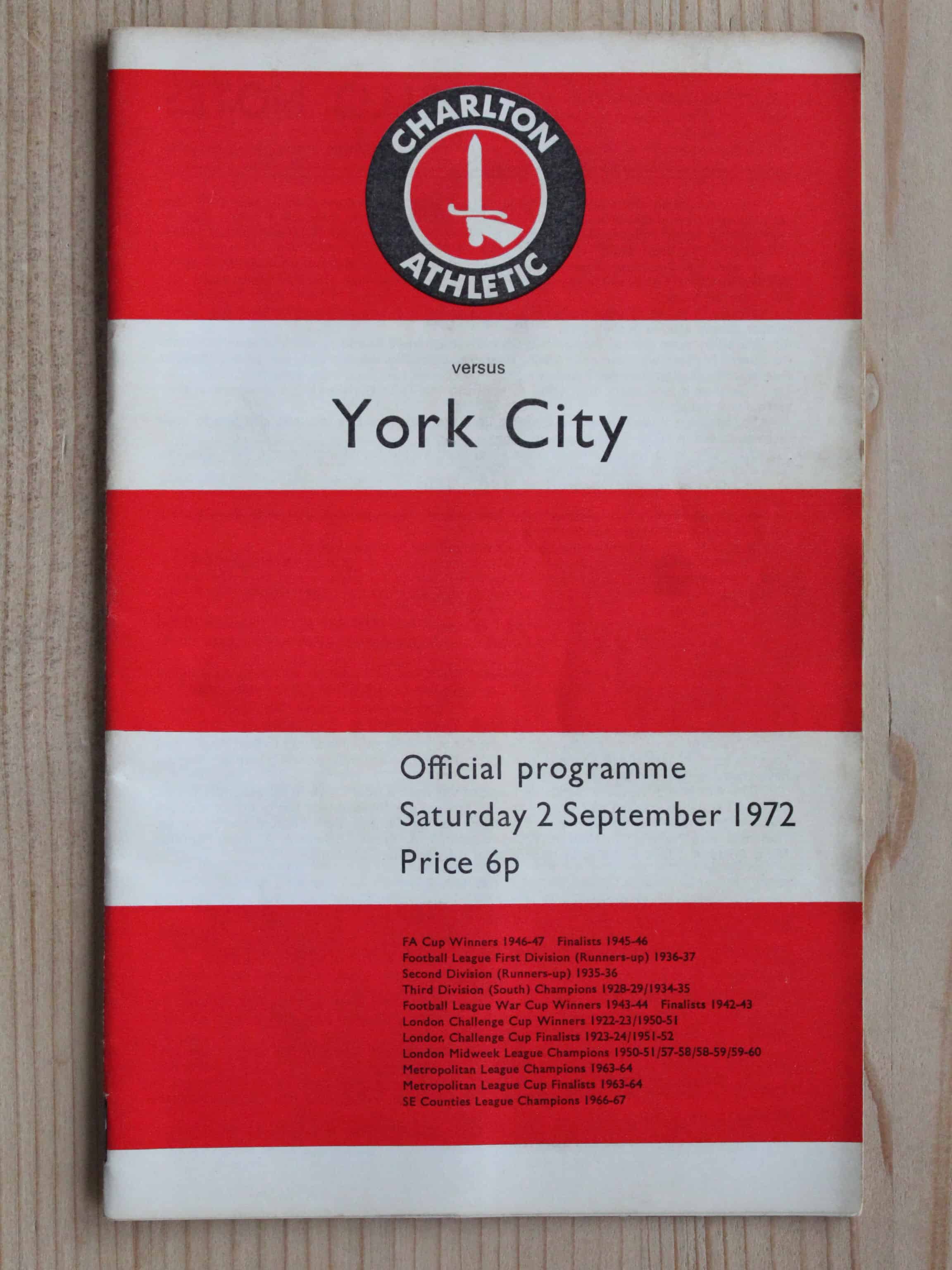 Charlton Athletic FC v York City FC
