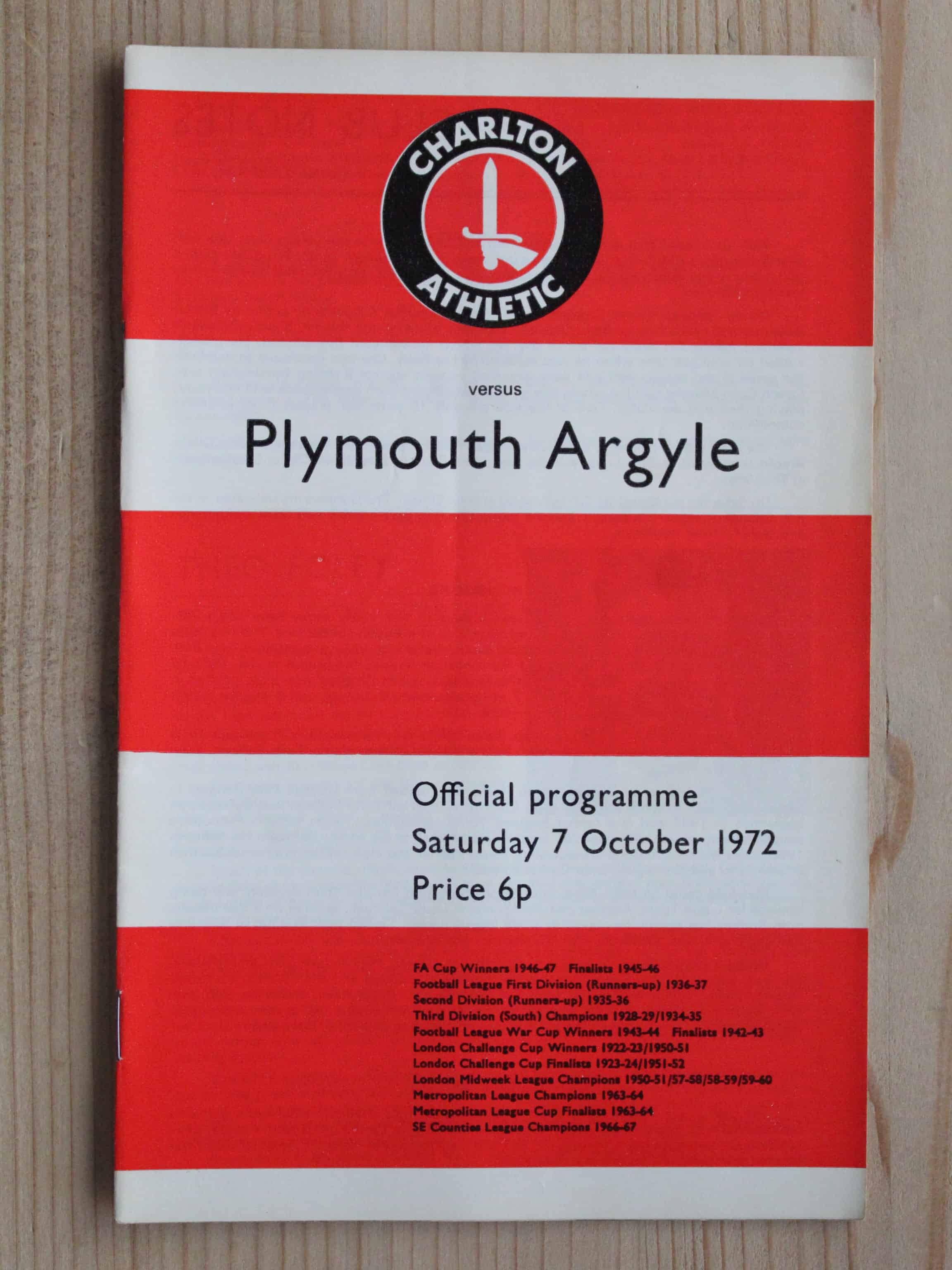 Charlton Athletic FC v Plymouth Argyle FC