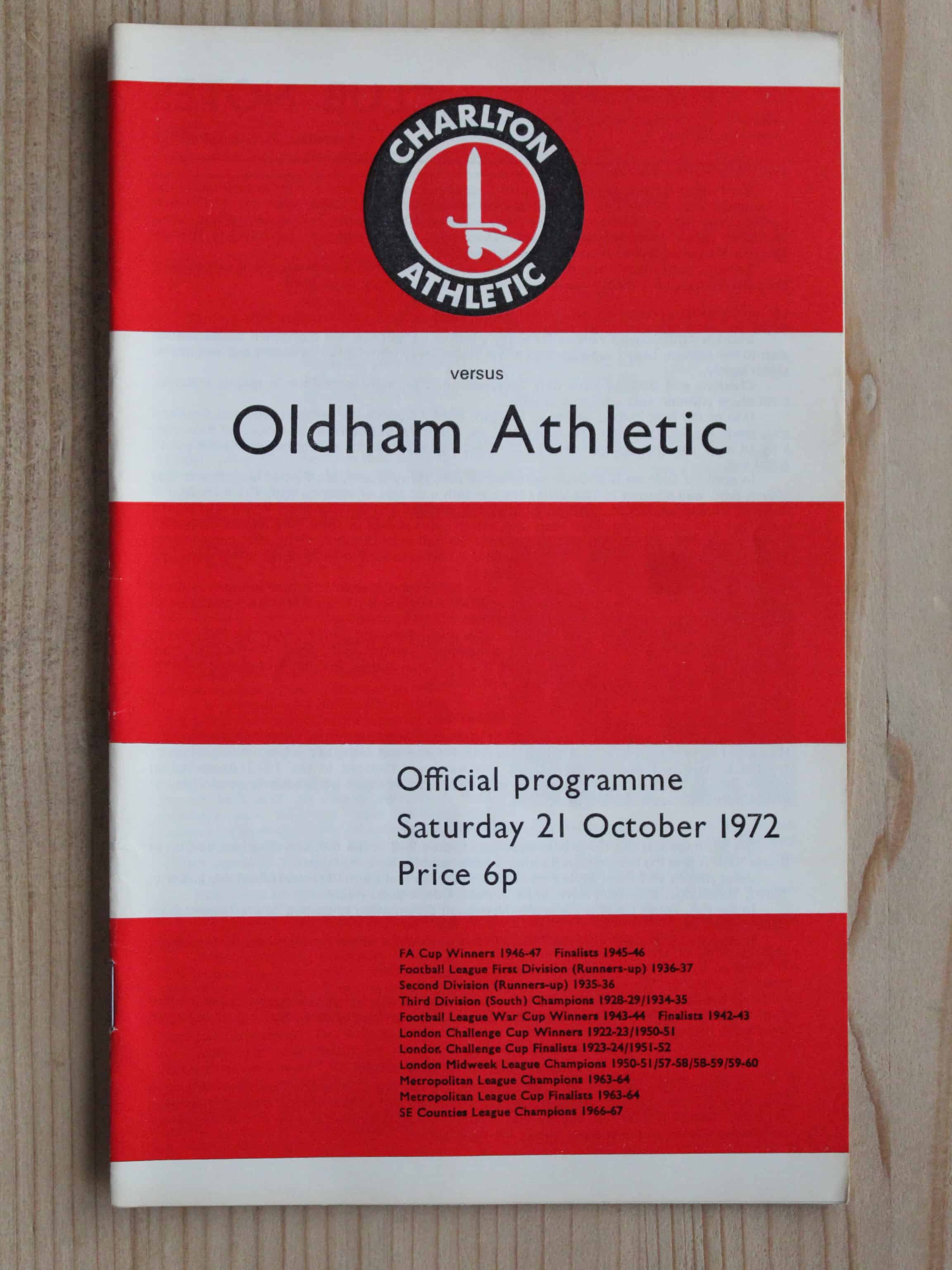 Charlton Athletic FC v Oldham Athletic FC