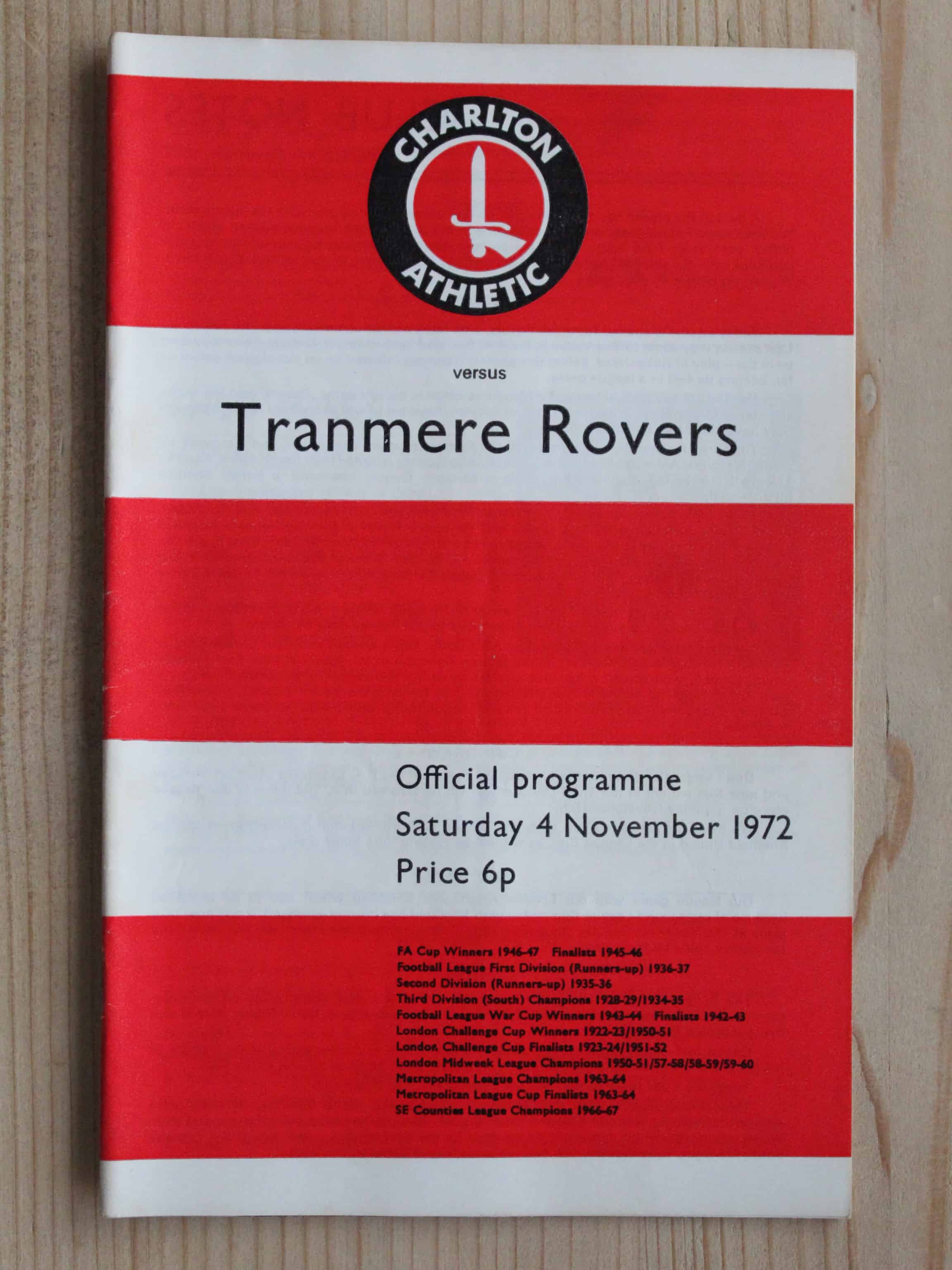 Charlton Athletic FC v Tranmere Rovers FC