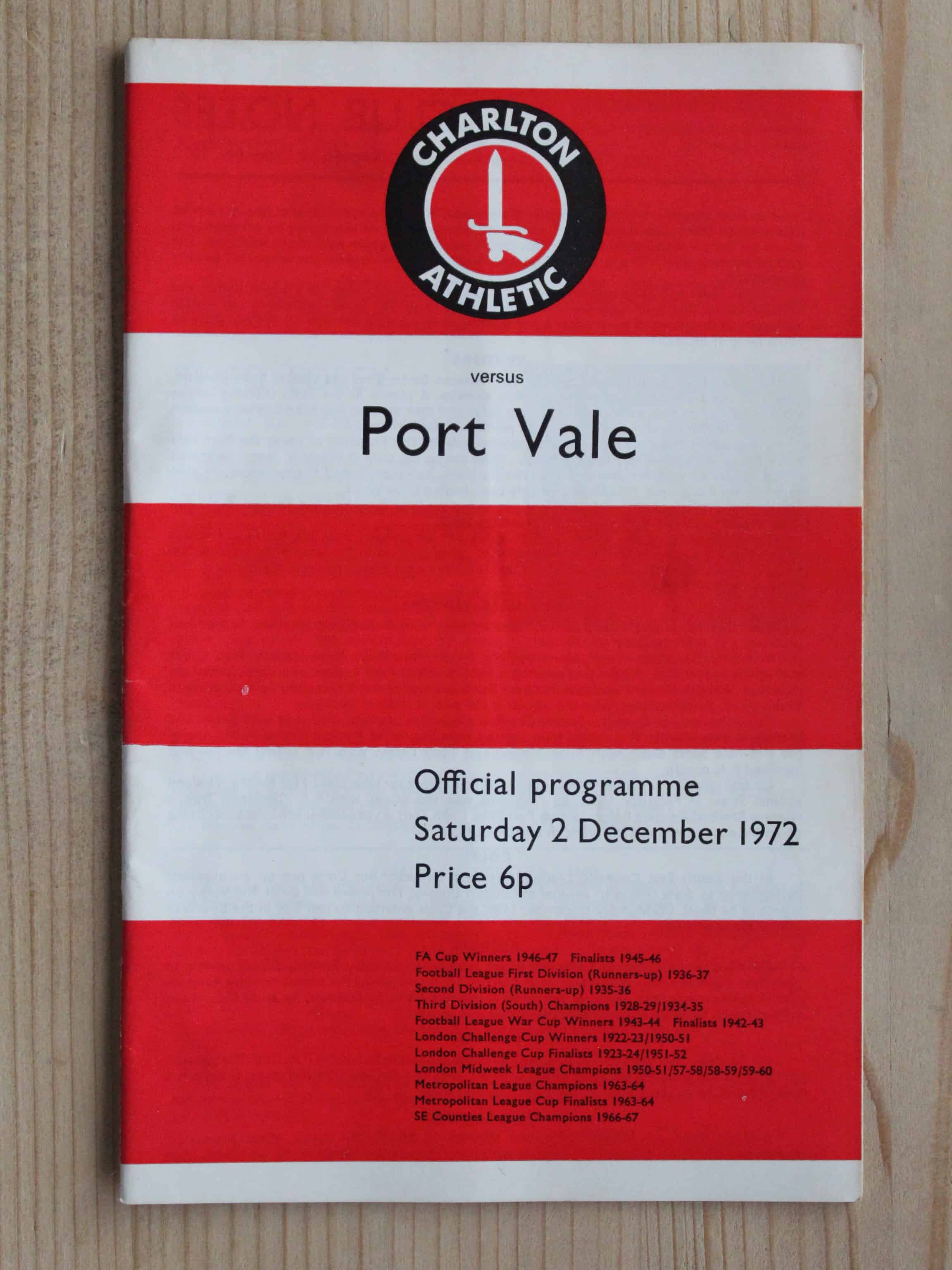 Charlton Athletic FC v Port Vale FC