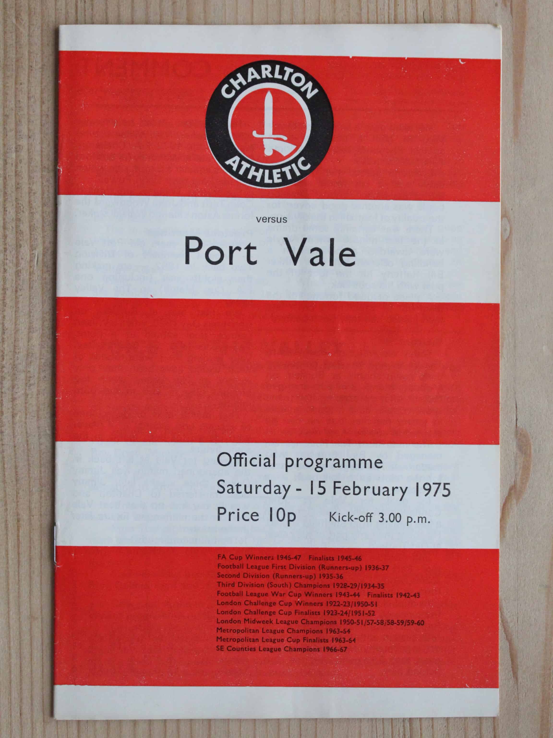 Charlton Athletic FC v Port Vale FC