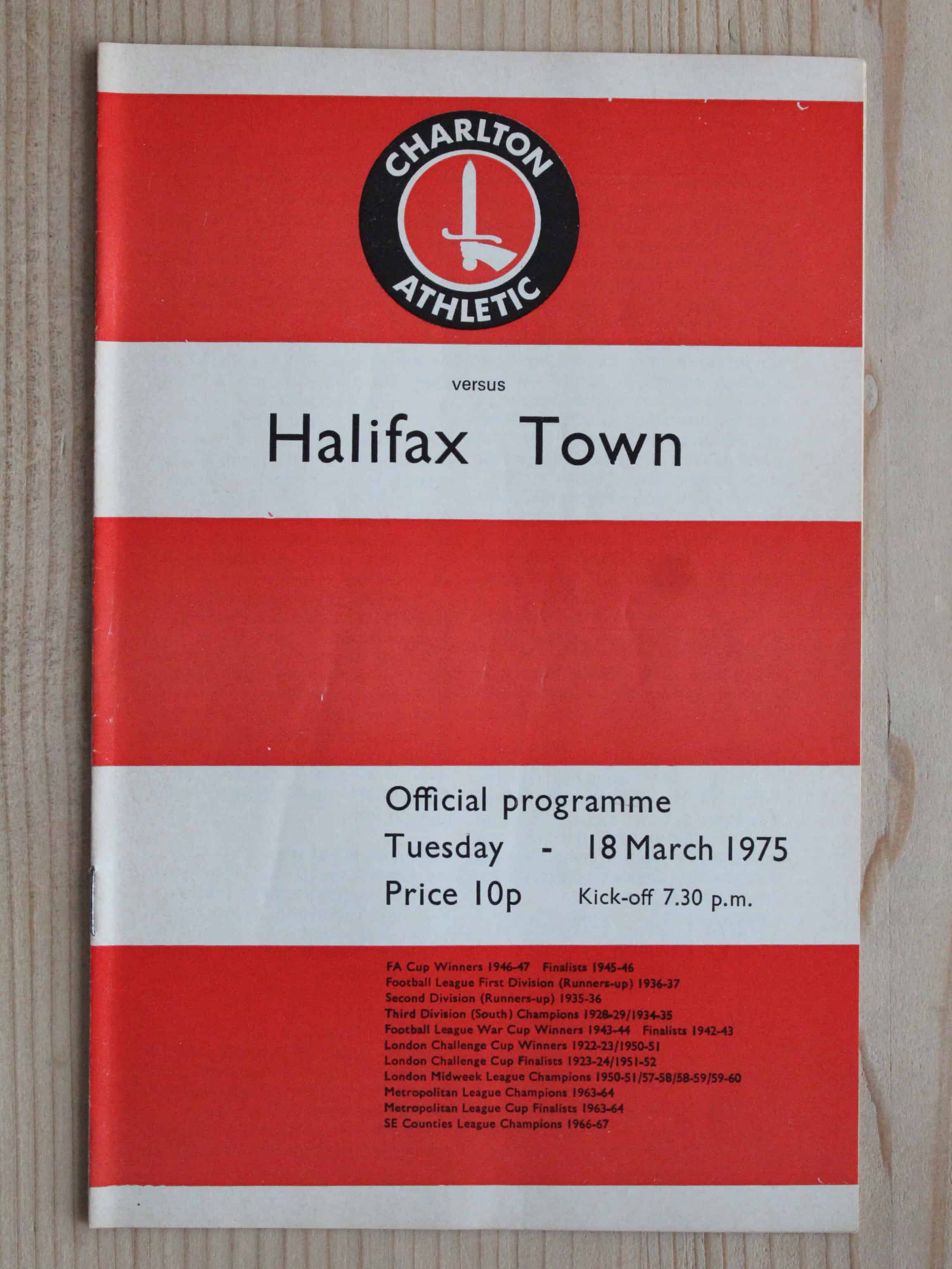 Charlton Athletic FC v Halifax Town A.F.C