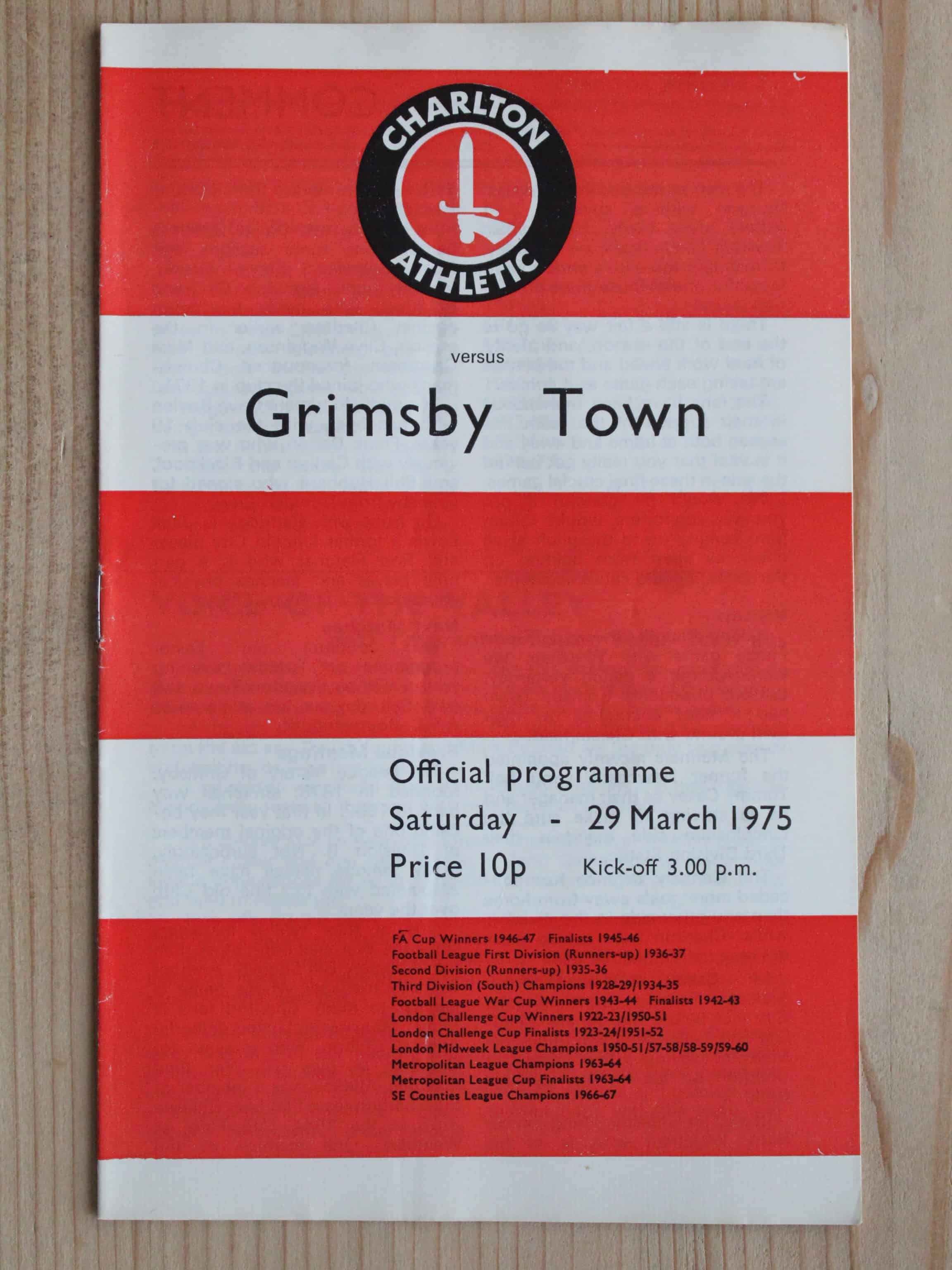 Charlton Athletic FC v Grimsby Town FC
