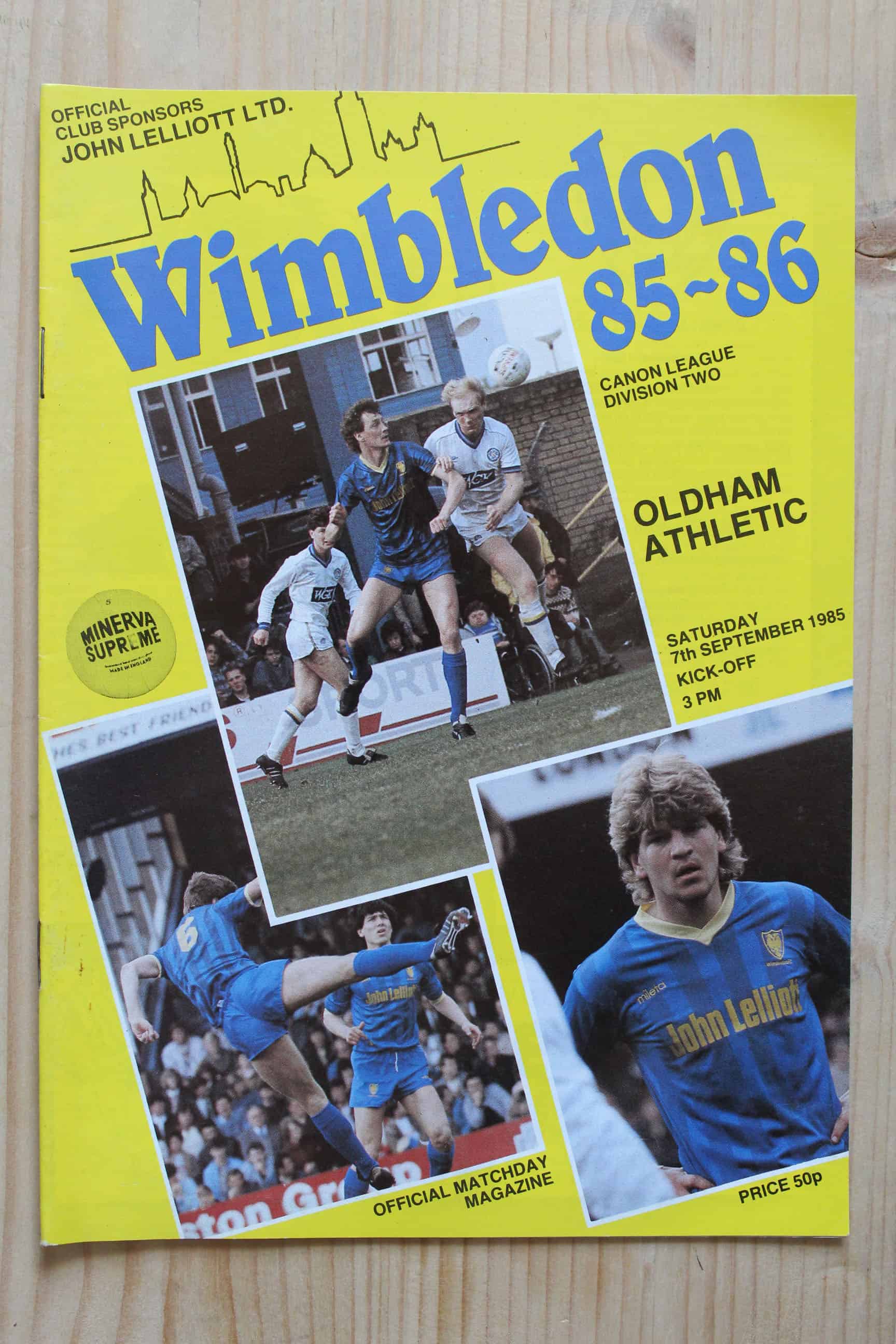 Wimbledon Football Programmes for Sale Match Day Programmes