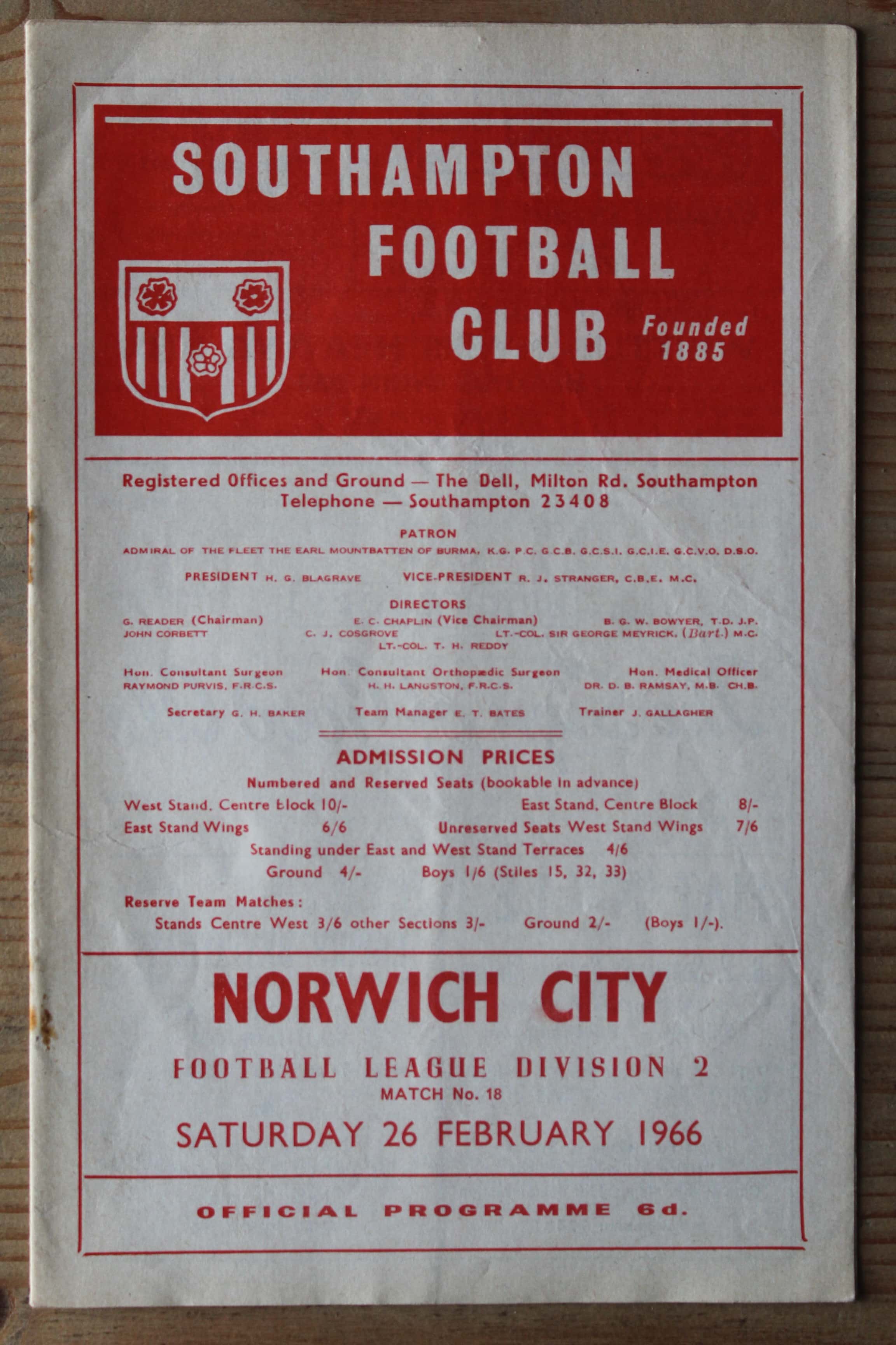 Southampton FC v Norwich City FC