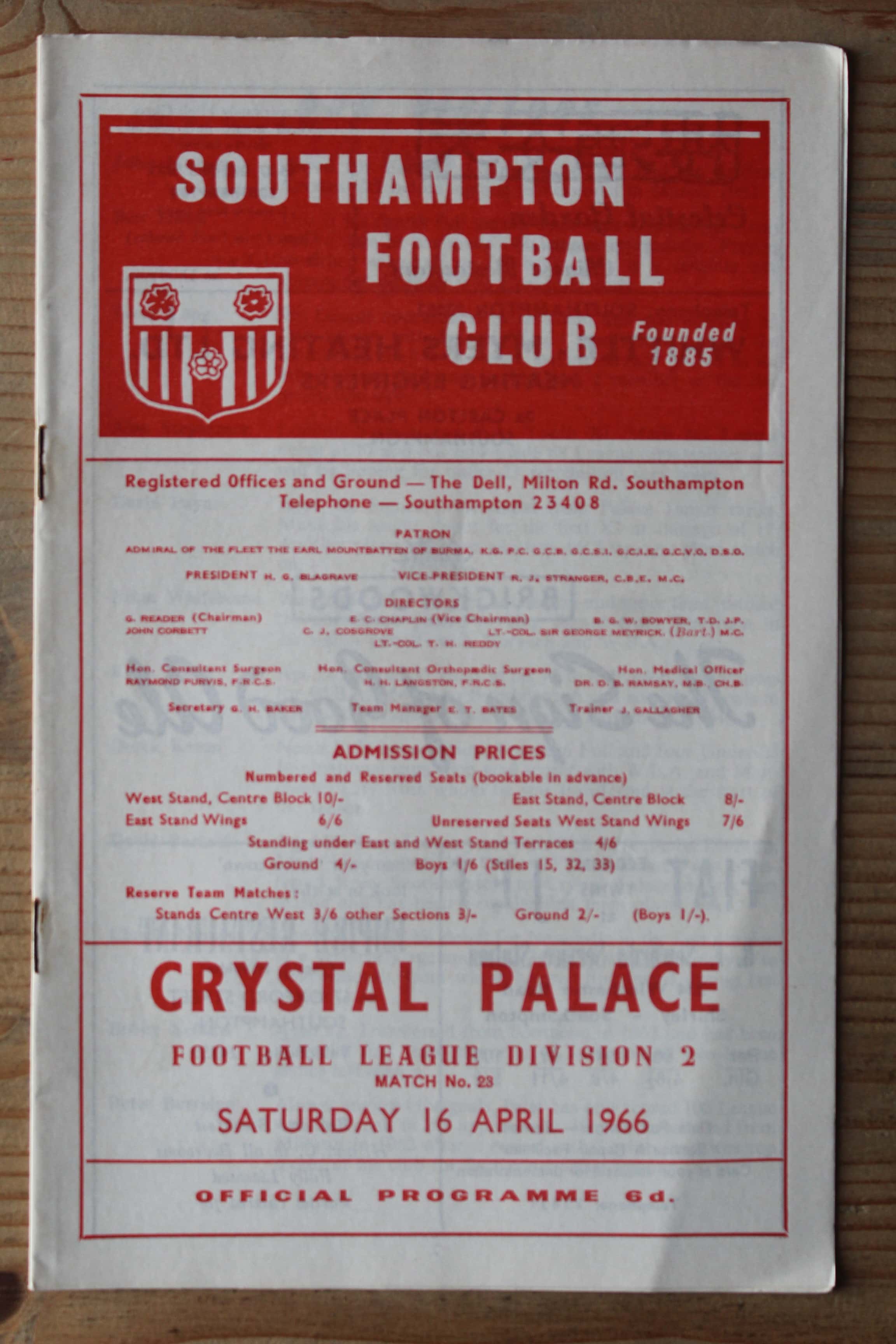 Southampton FC v Crystal Palace FC