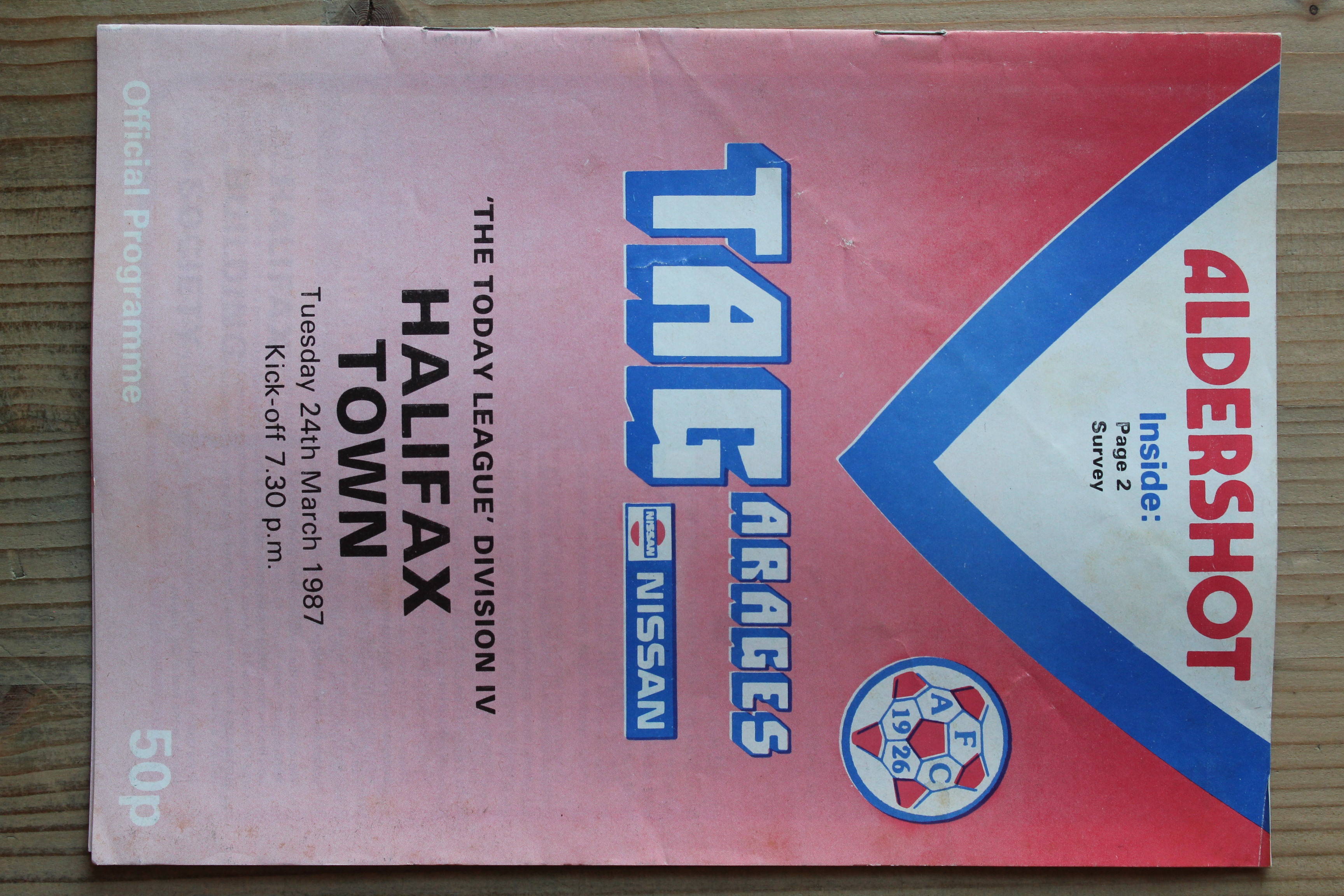 Aldershot F.C v Halifax Town A.F.C