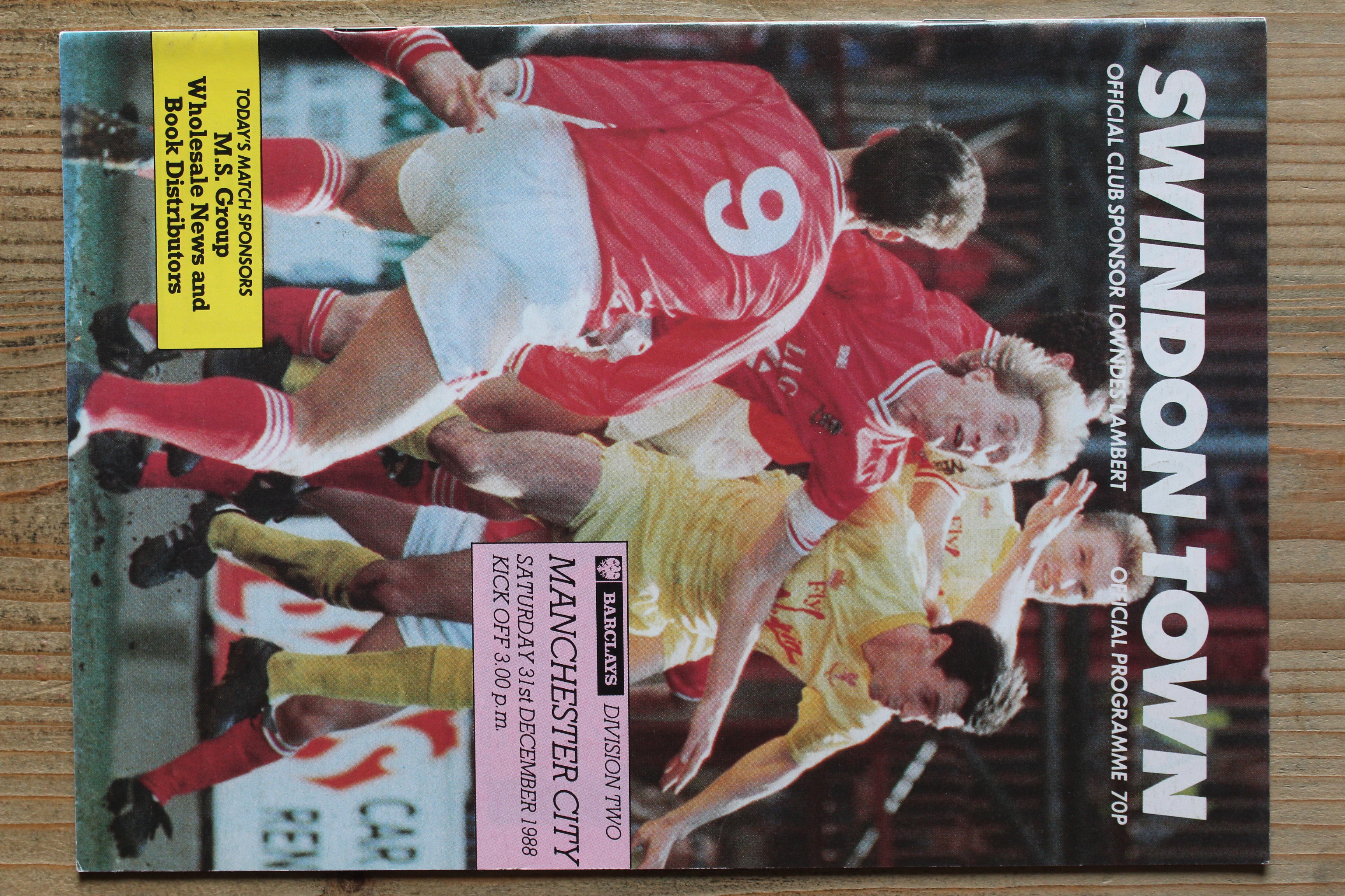 Swindon Town FC v Manchester City FC