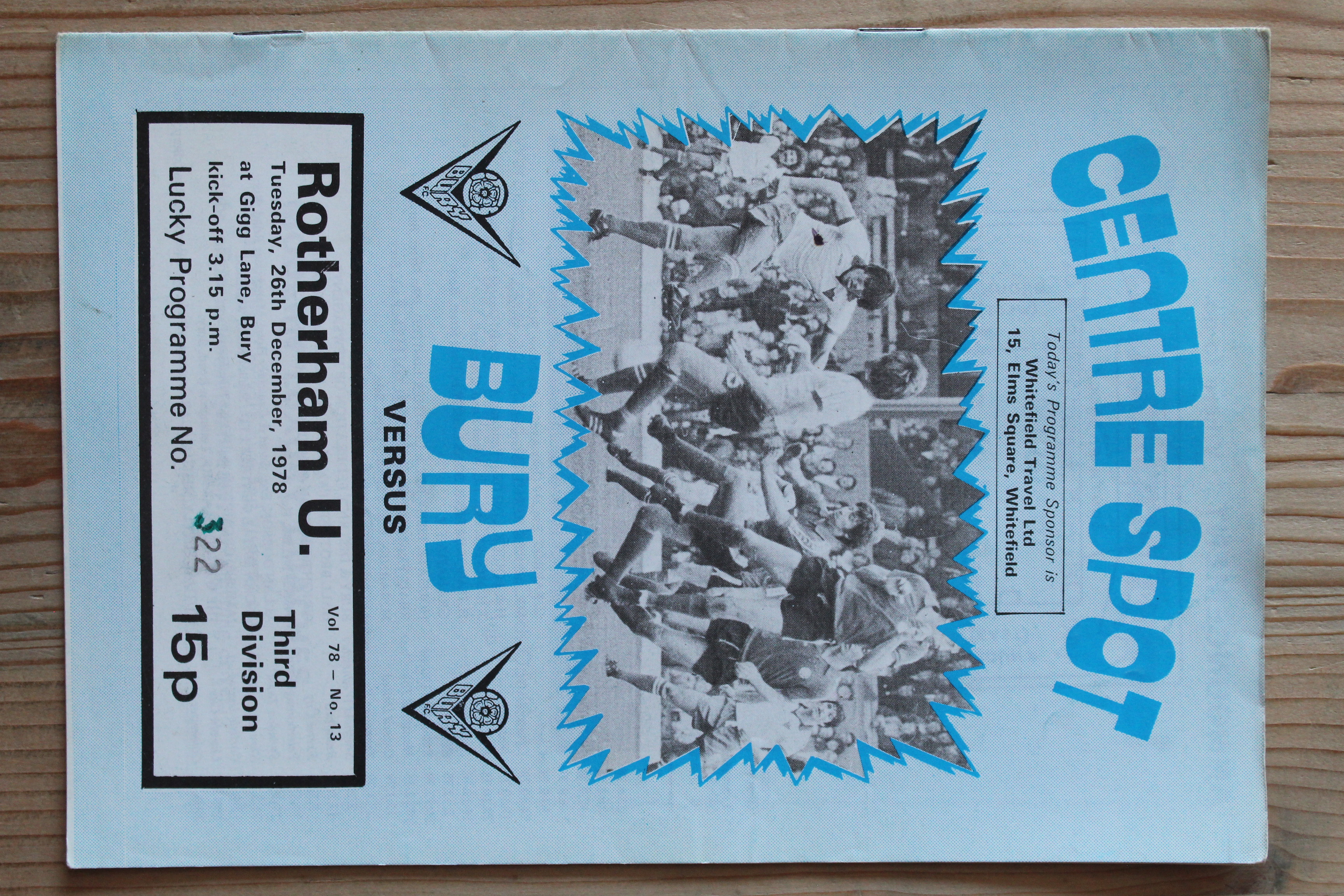 Bury FC v Rotherham United FC