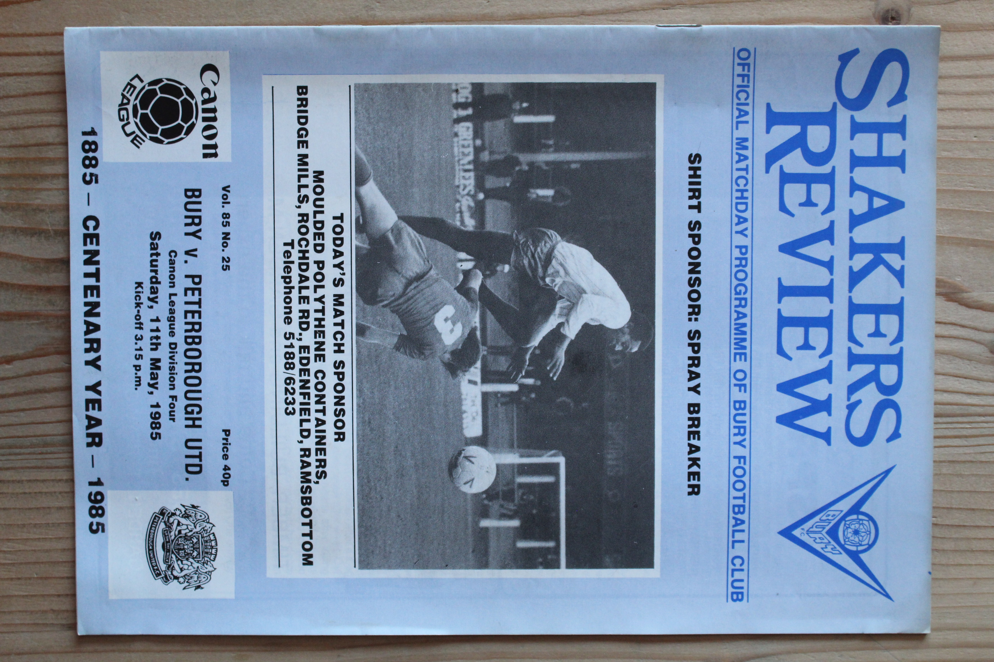 Bury FC v Peterborough United FC