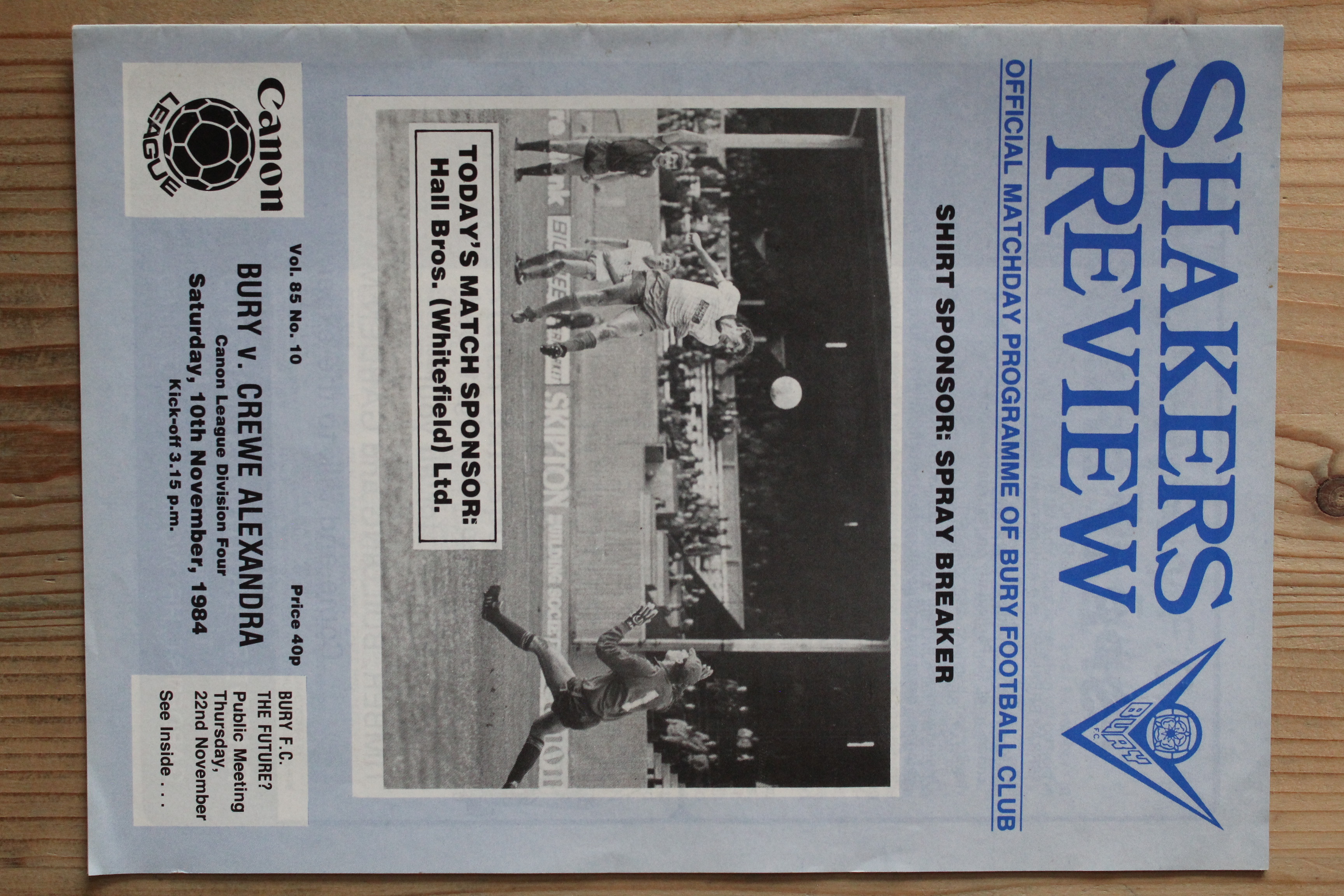 Bury FC v Crewe Alexandra FC