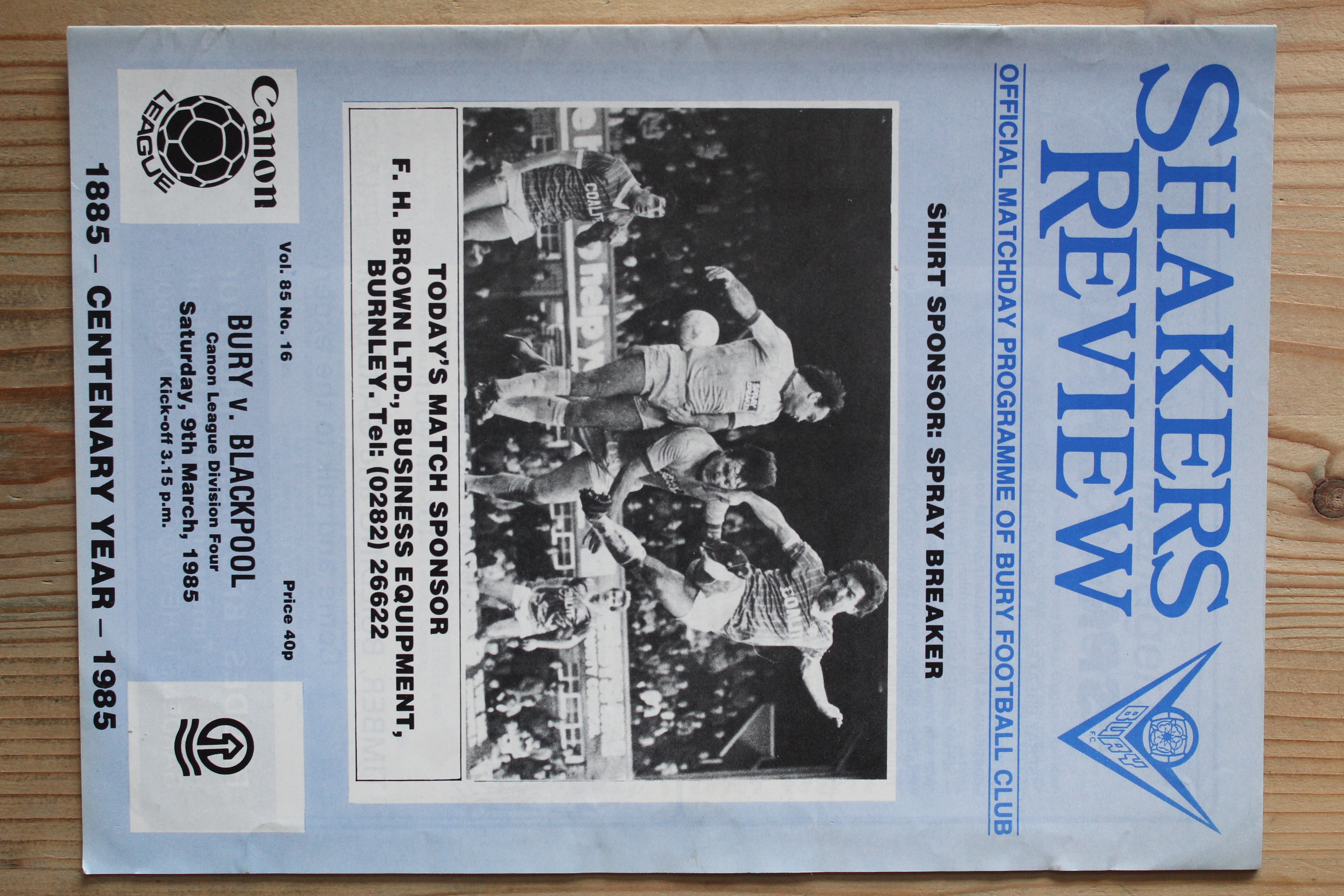 Bury FC v Blackpool FC