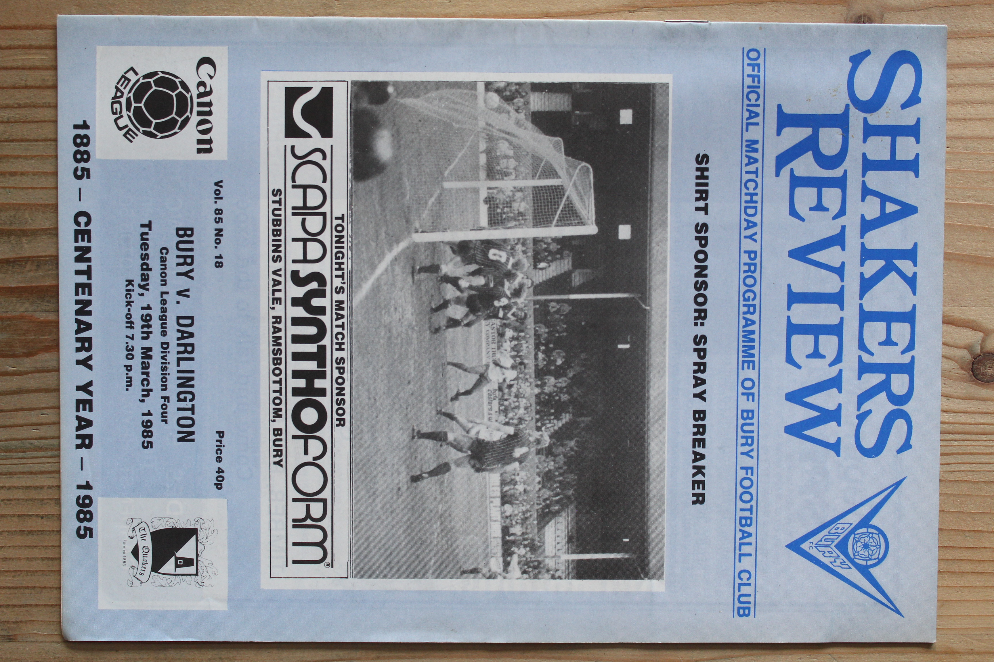 Bury FC v Darlington FC