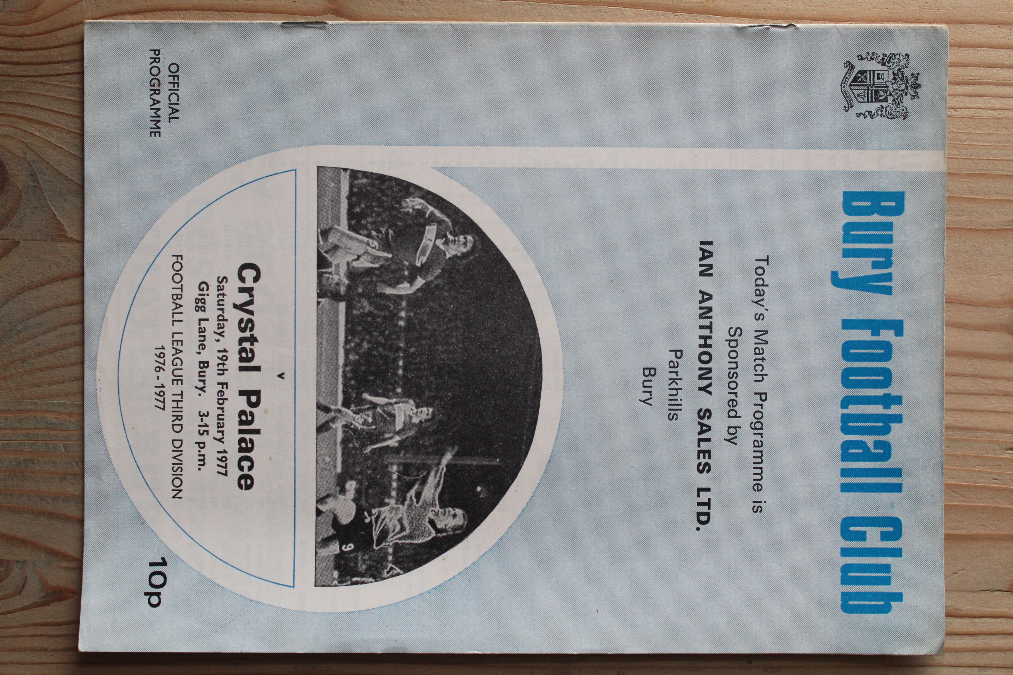 Bury FC v Crystal Palace FC