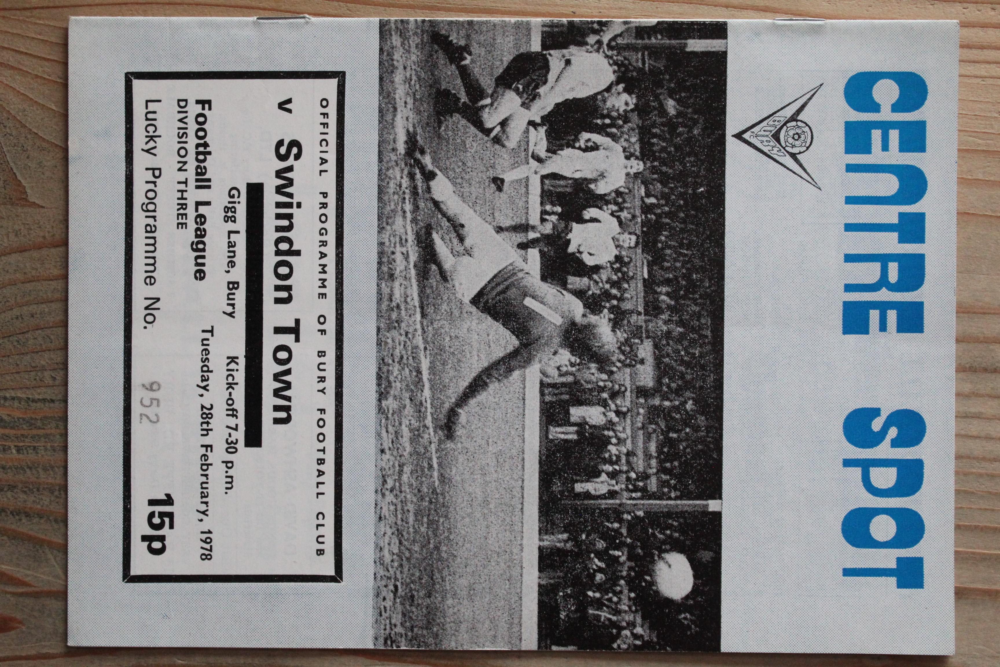 Bury FC v Swindon Town FC