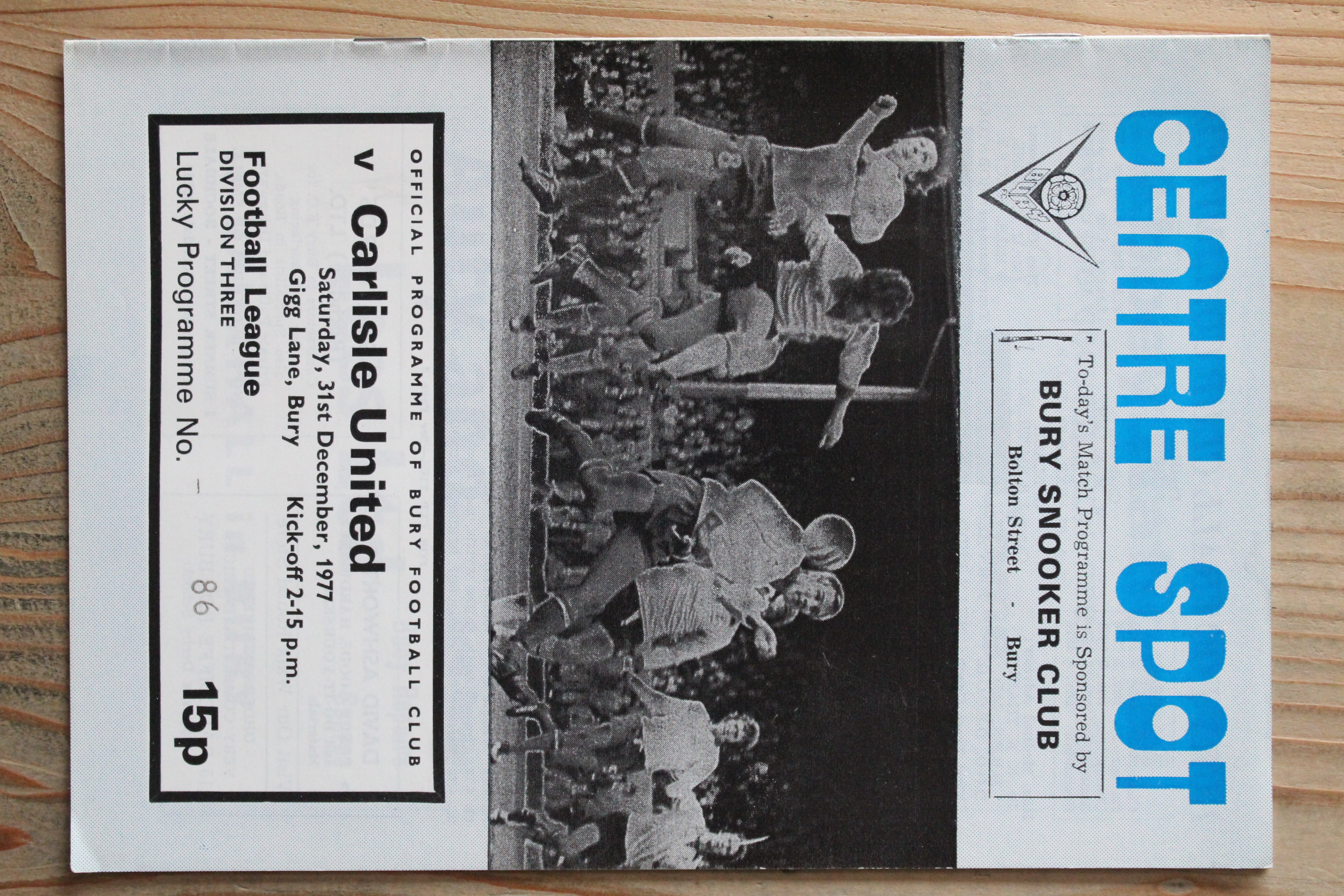 Bury FC v Carlisle United FC