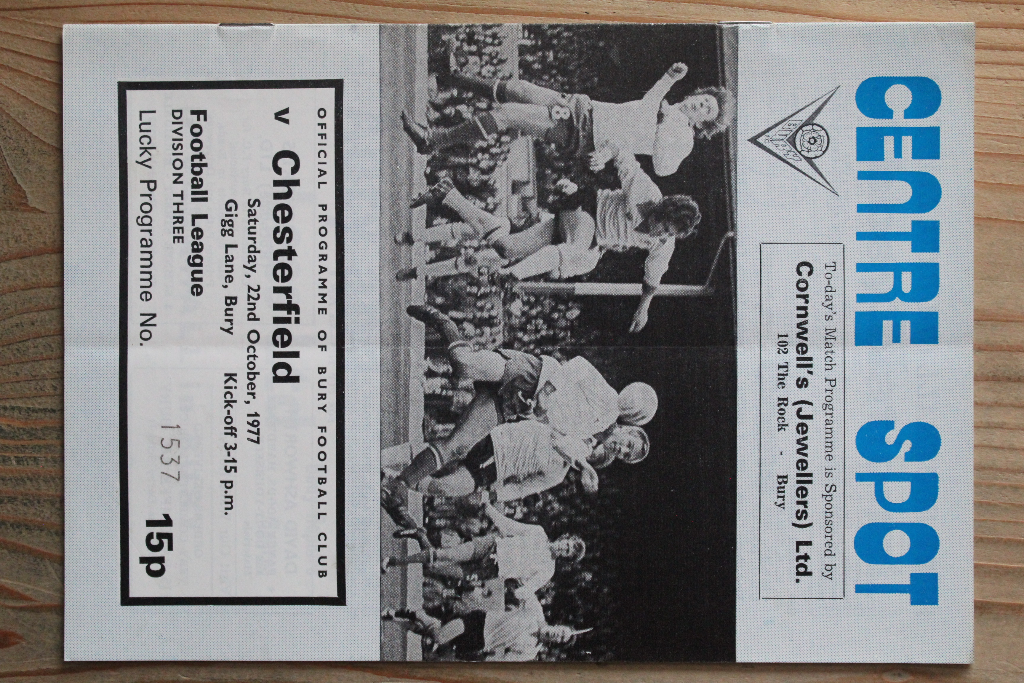 Bury FC v Chesterfield FC