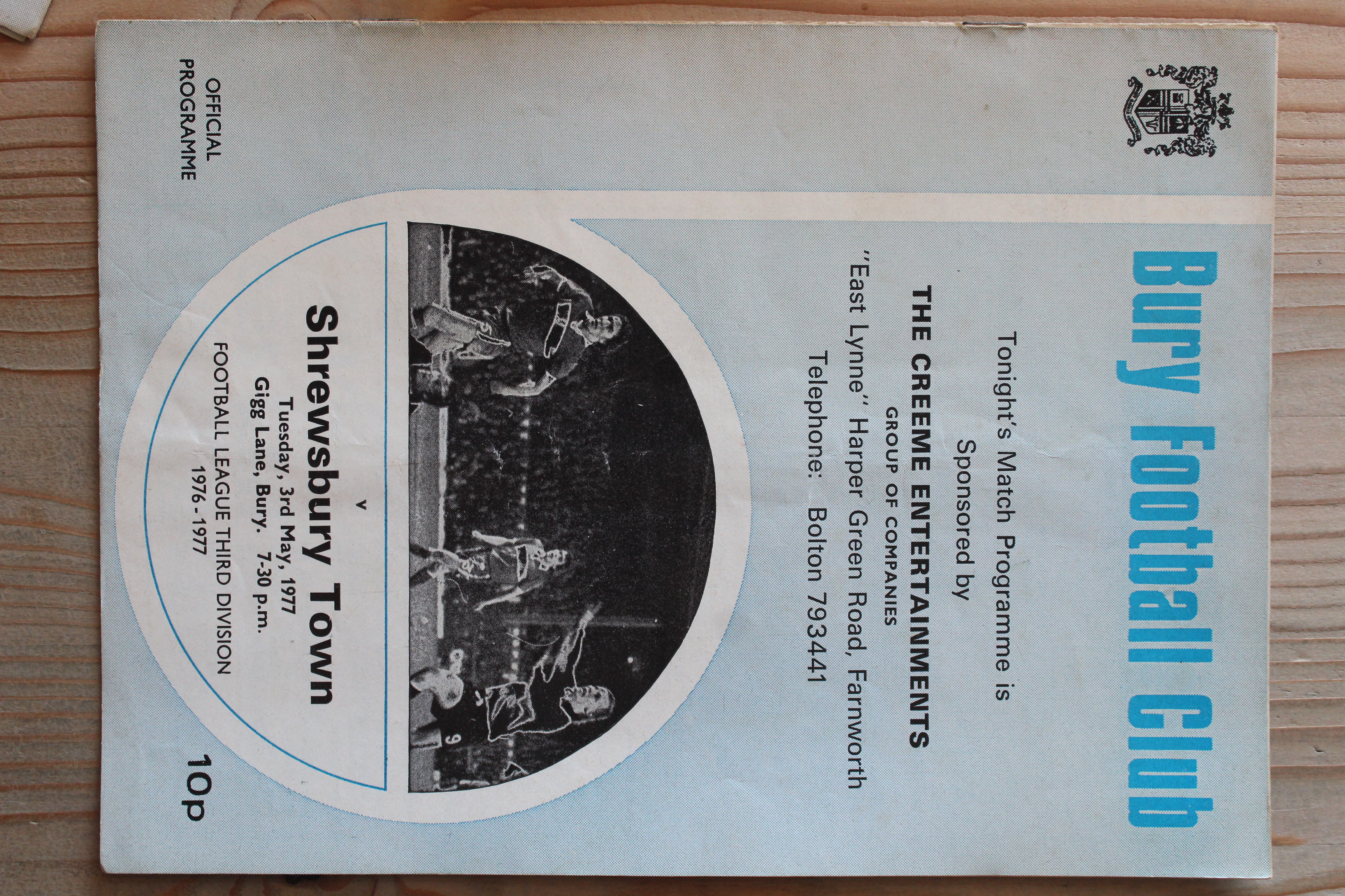 Bury FC v Shrewsbury Town FC