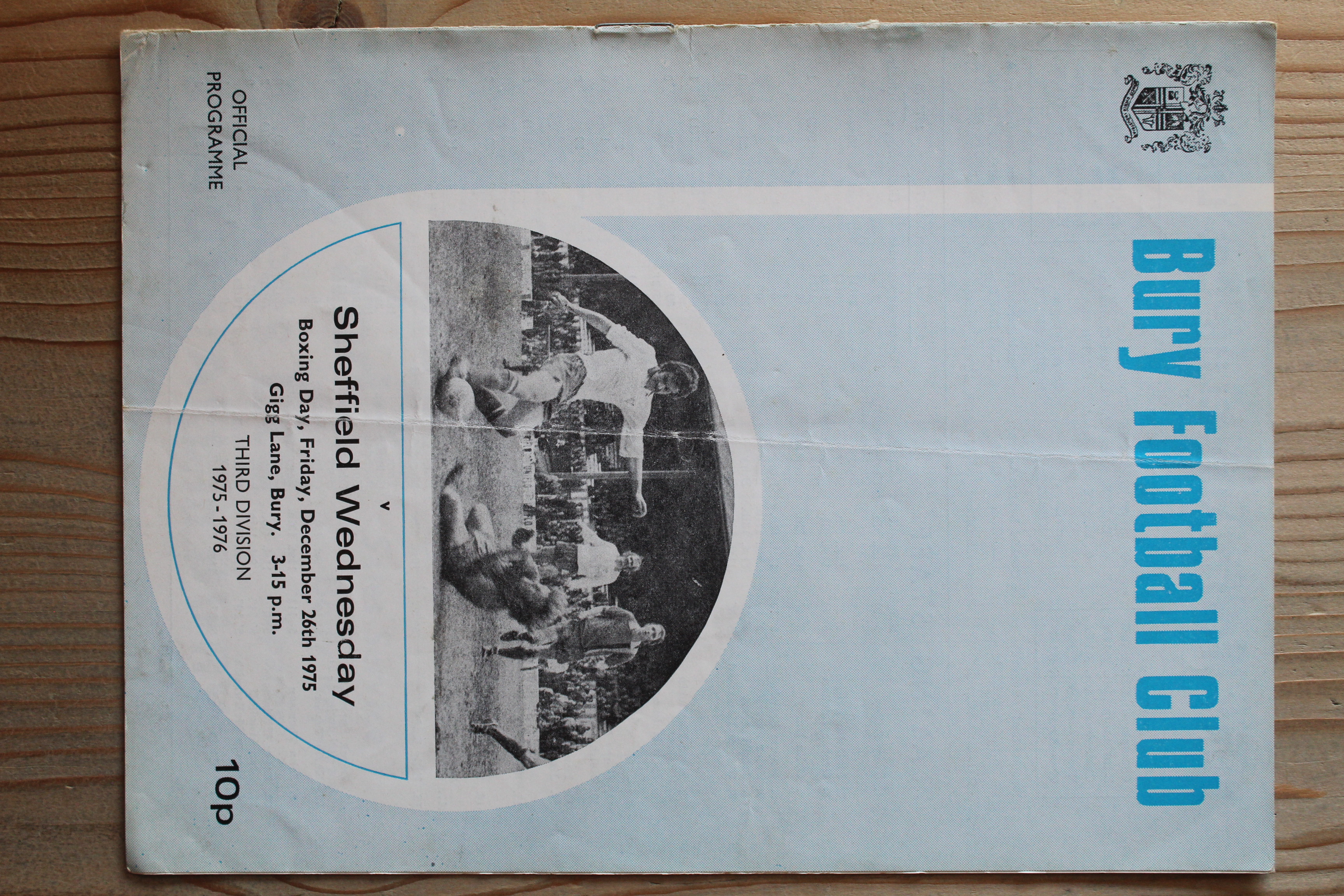 Bury FC v Sheffield Wednesday FC 