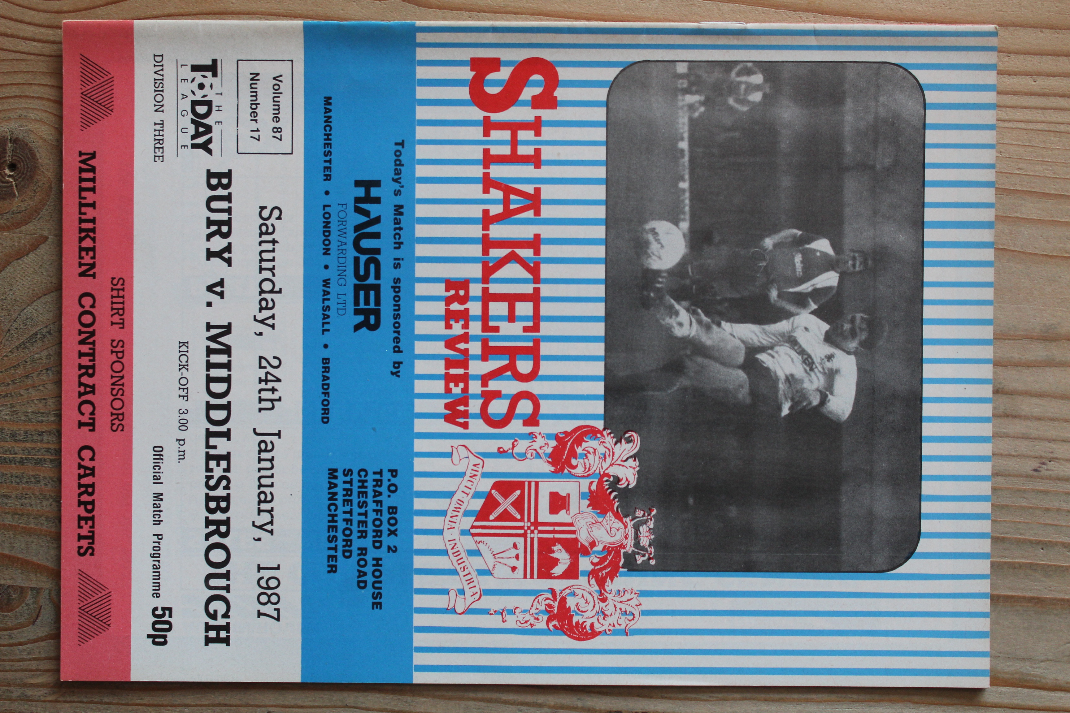 Bury FC v Middlesbrough FC