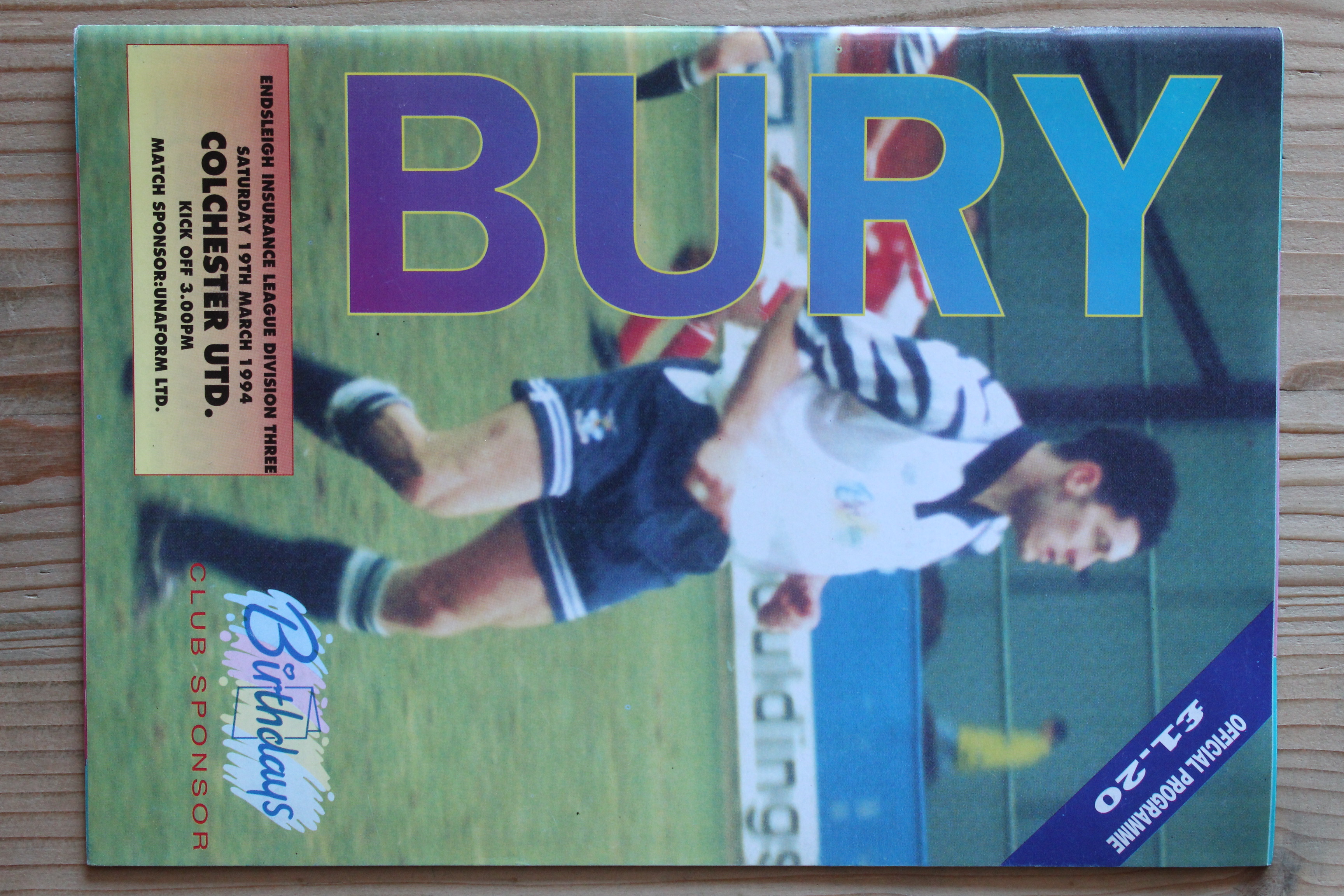 Bury FC v Colchester United FC