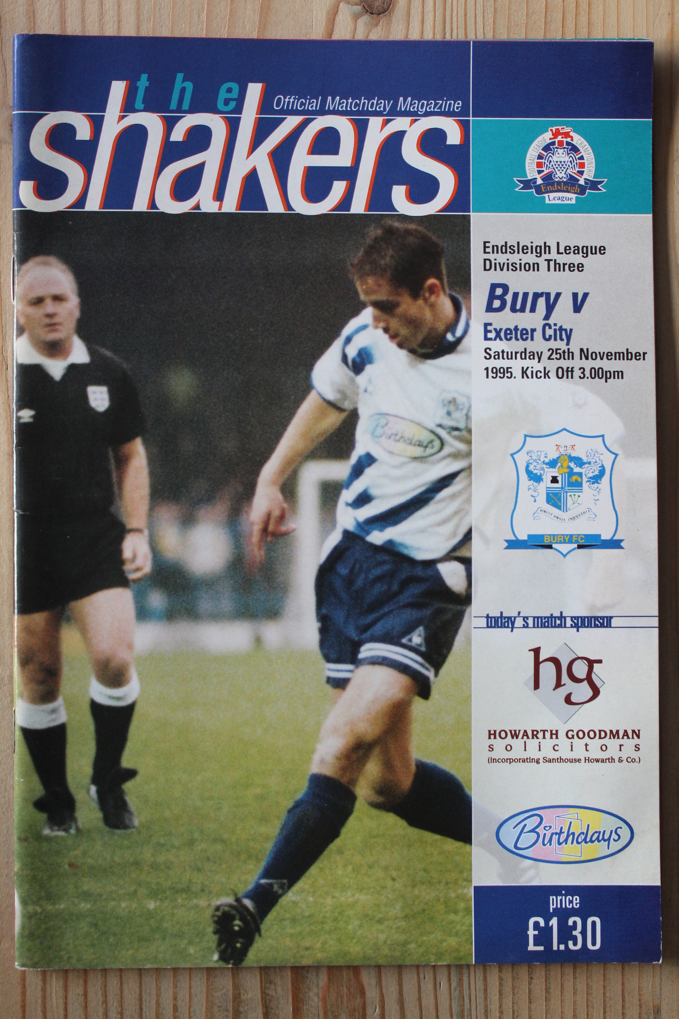 Bury FC v Exeter City FC