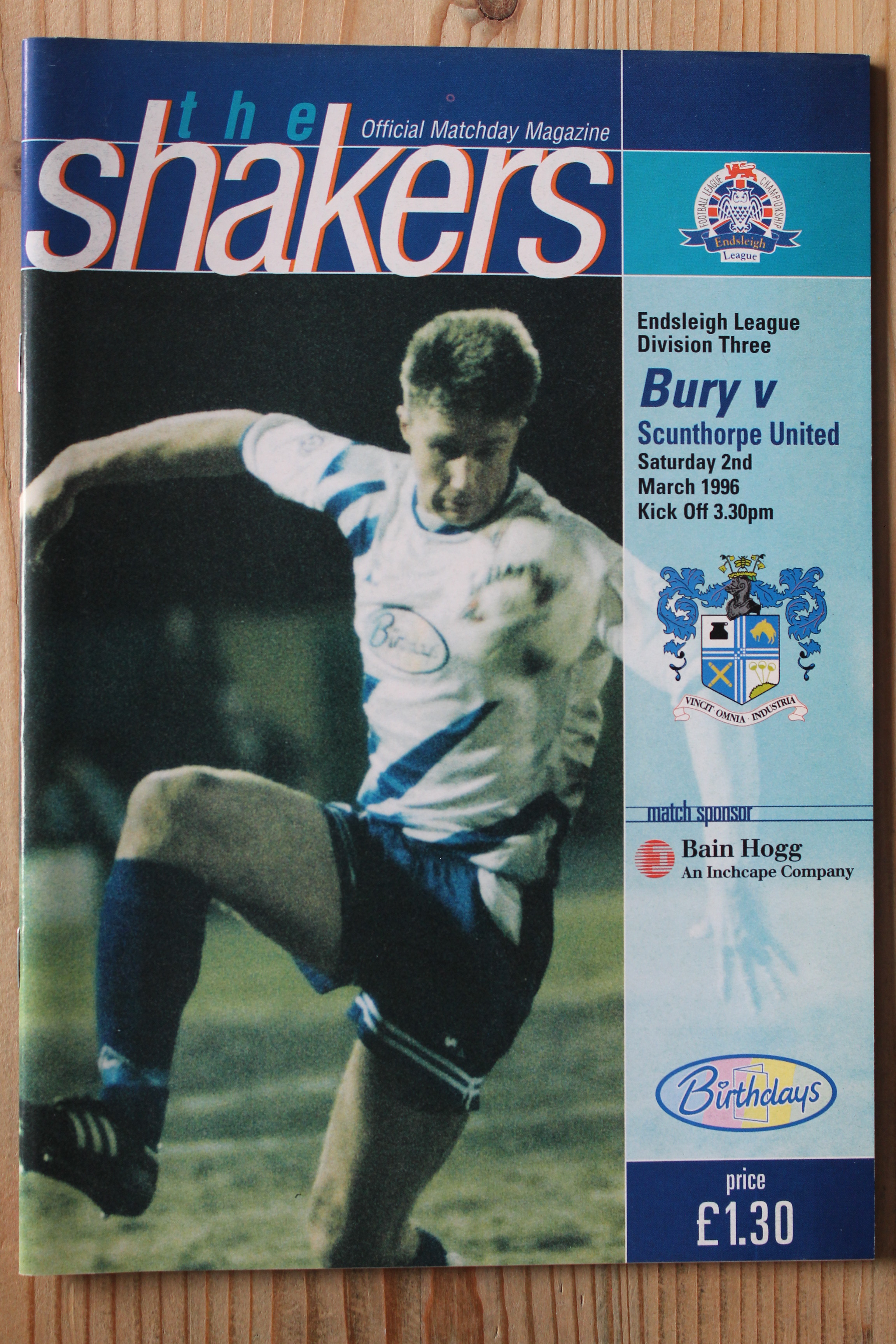 Bury FC v Scunthorpe United FC