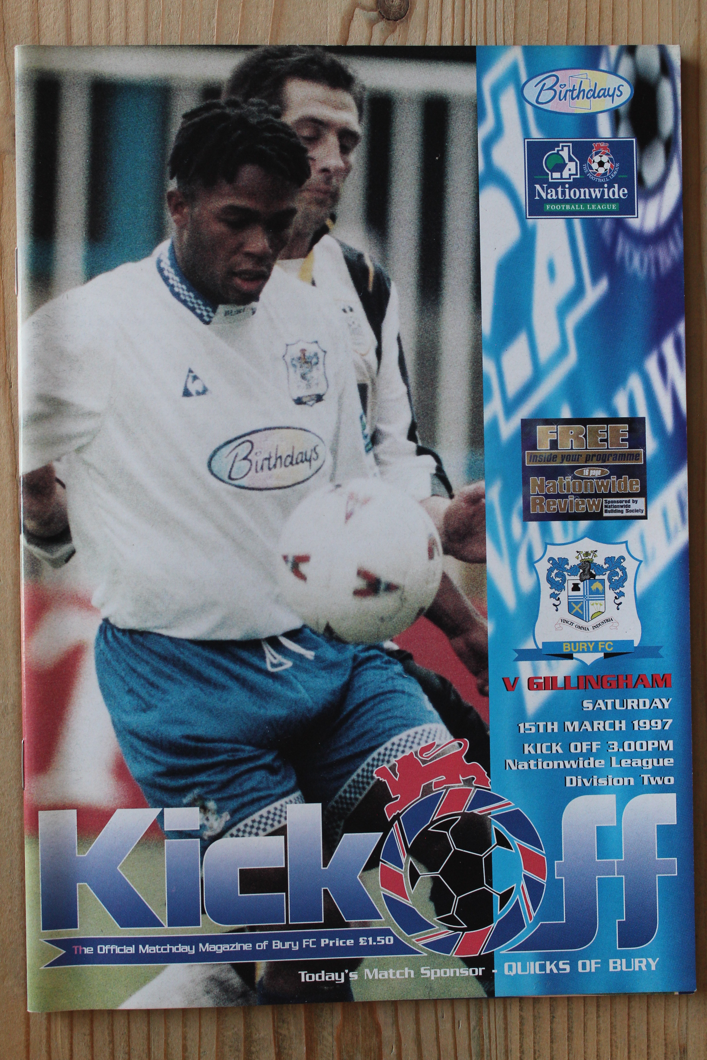 Bury FC v Gillingham FC