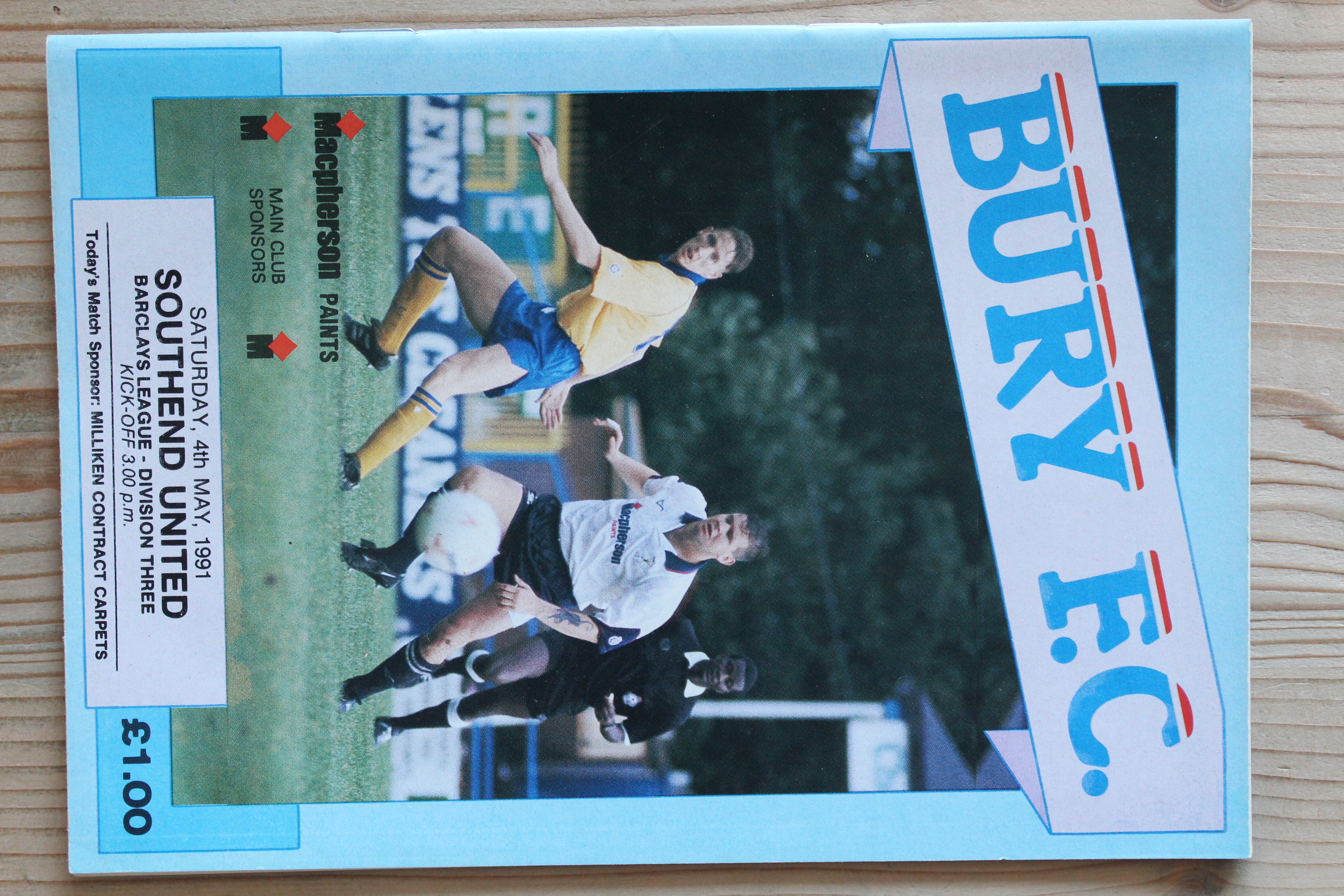 Bury FC v Southend United FC