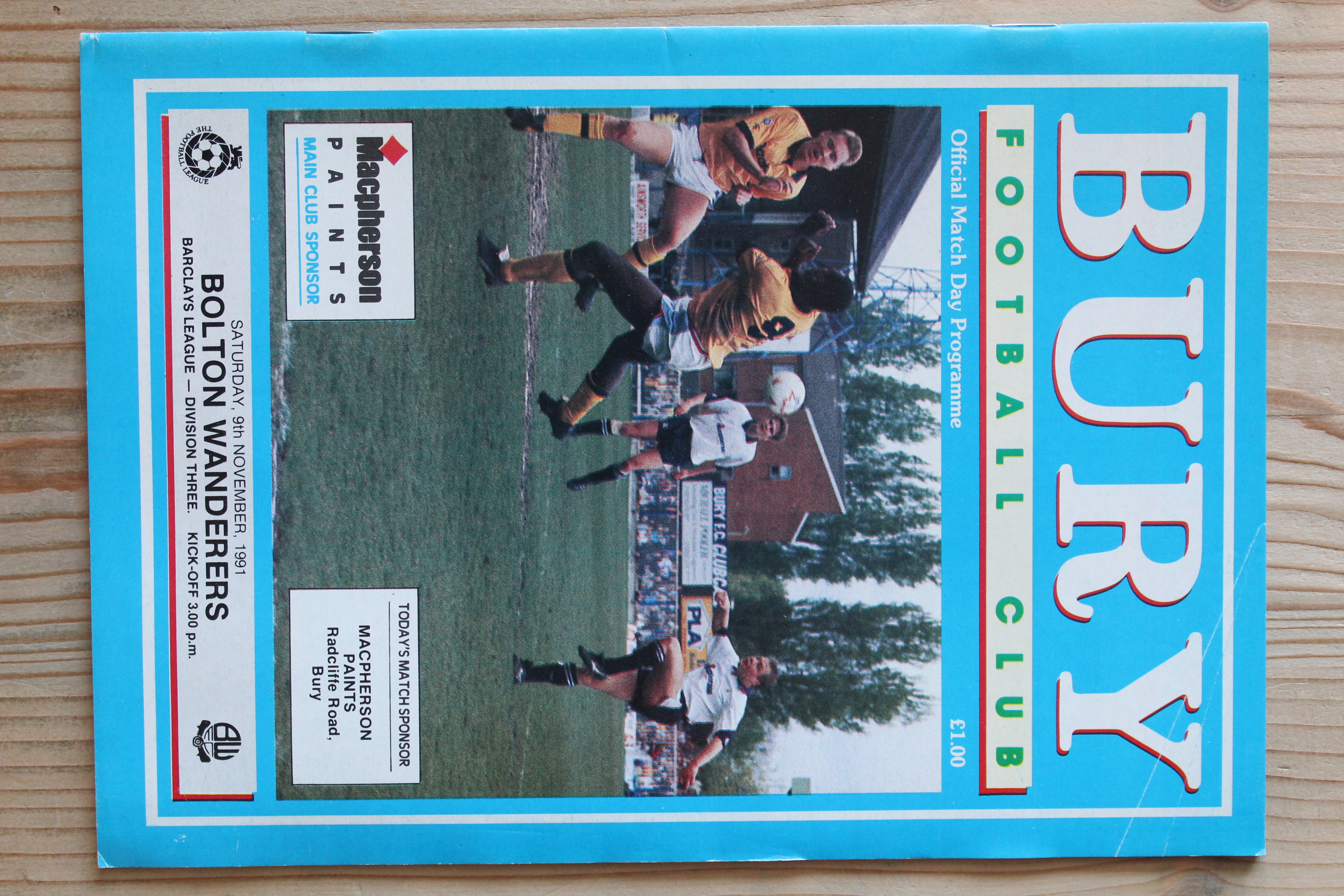 Bury FC v Bolton Wanderers FC