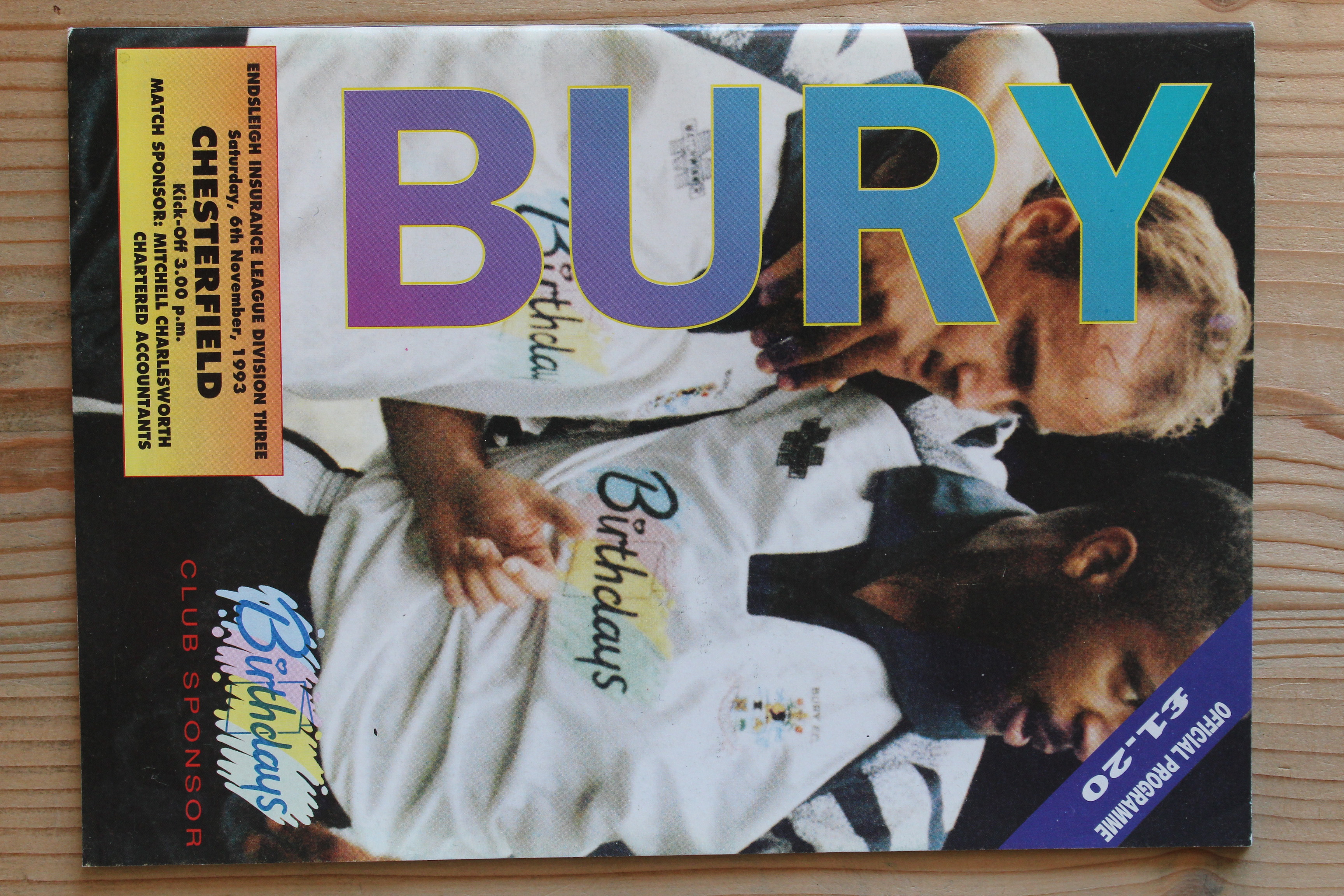 Bury FC v Chesterfield FC