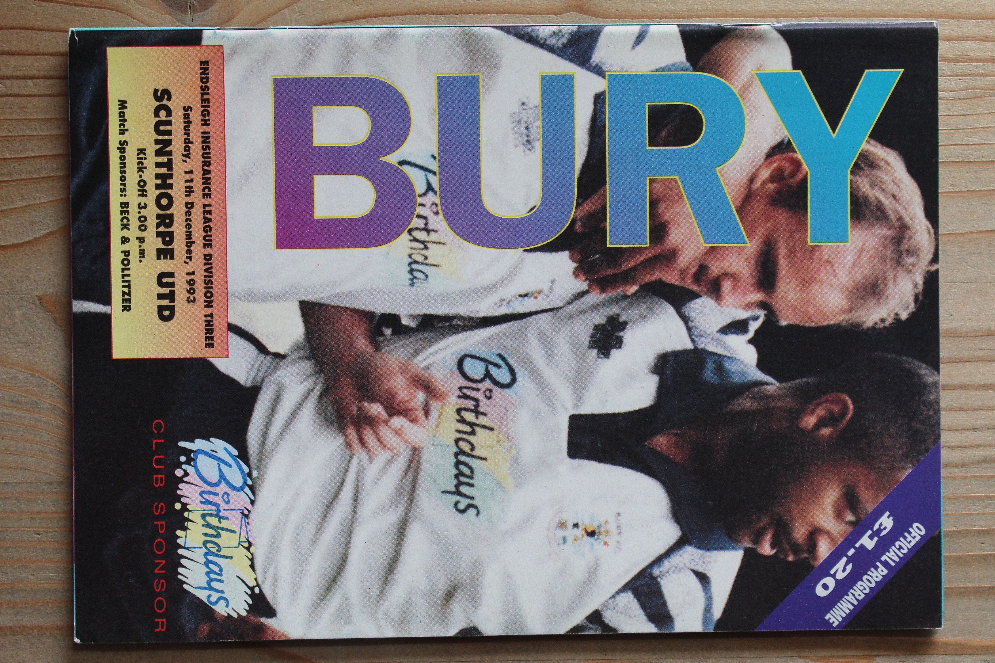 Bury FC v Scunthorpe United FC