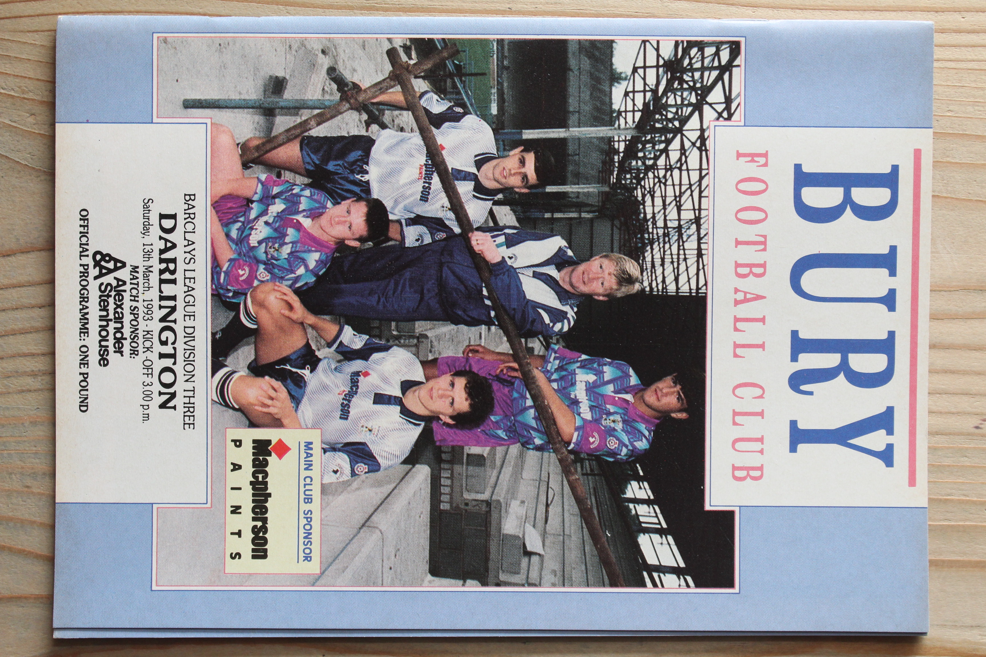 Bury FC v Darlington FC