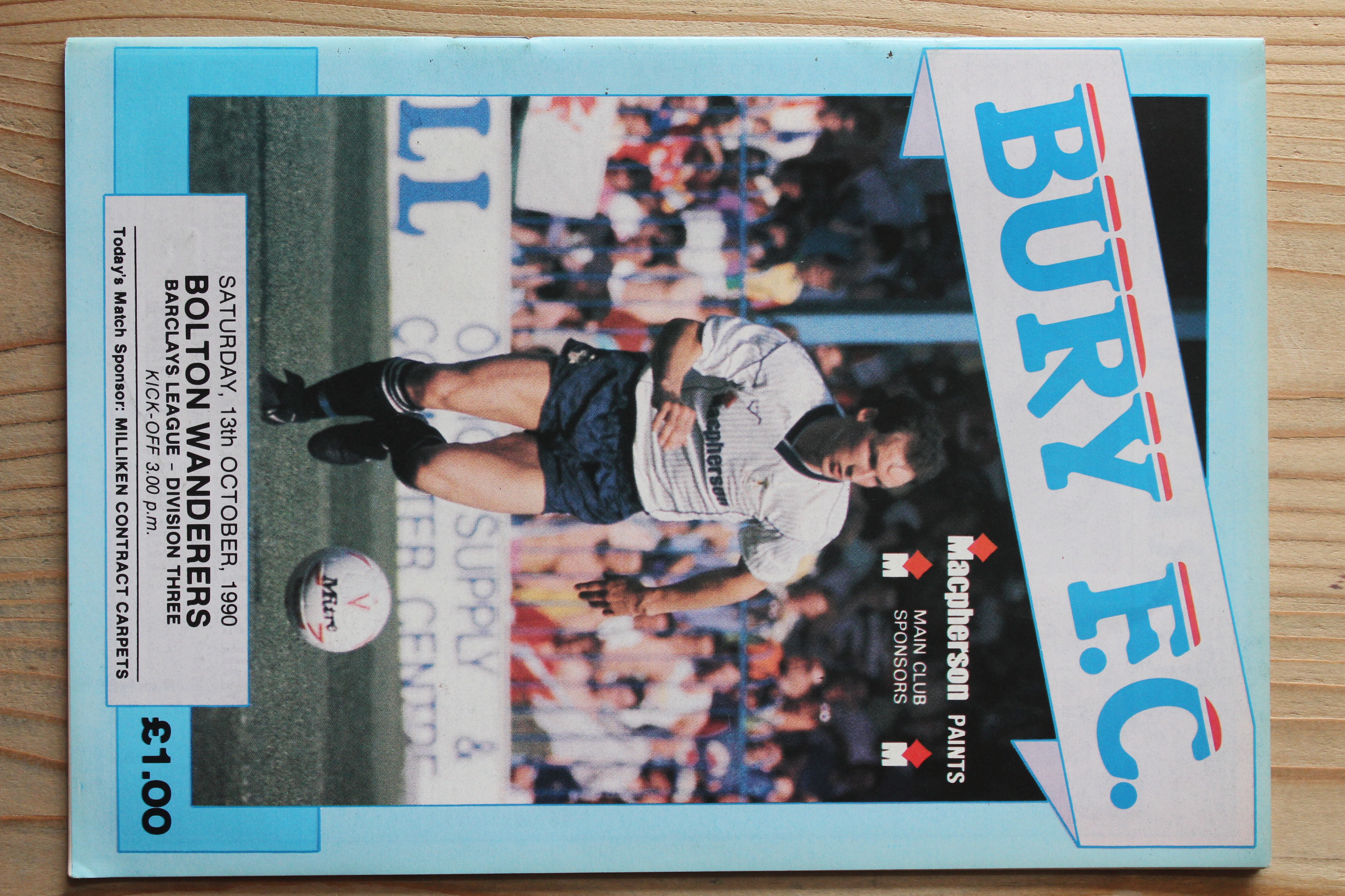 Bury FC v Bolton Wanderers FC