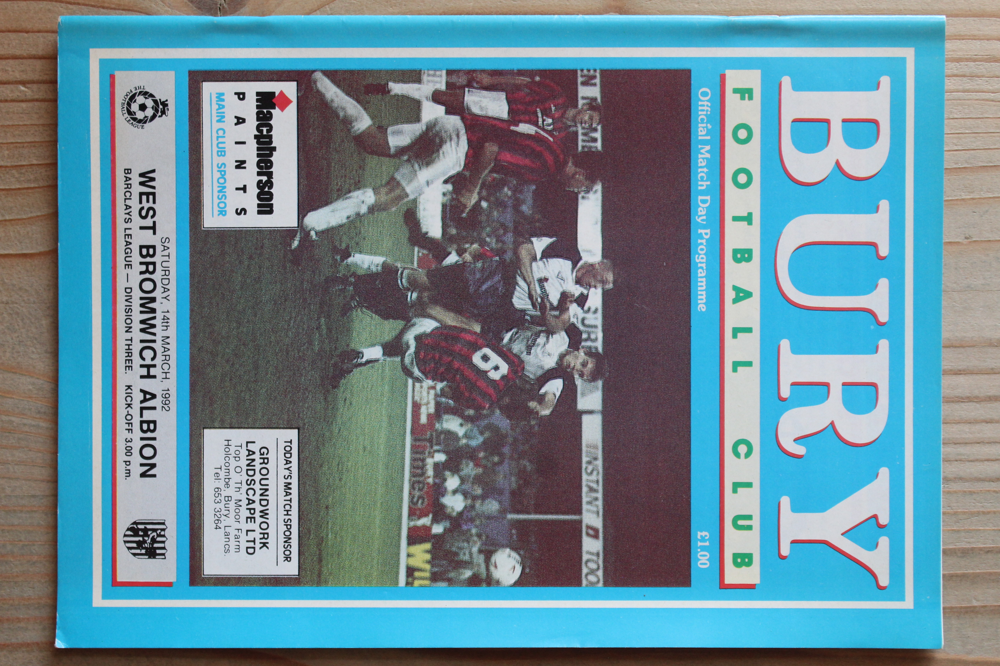 Bury FC v West Bromwich Albion FC 