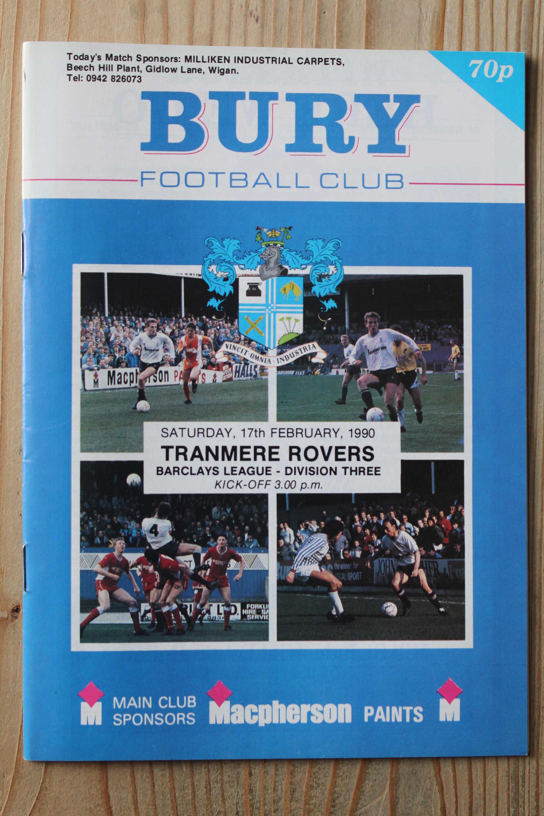 Bury FC v Tranmere Rovers FC