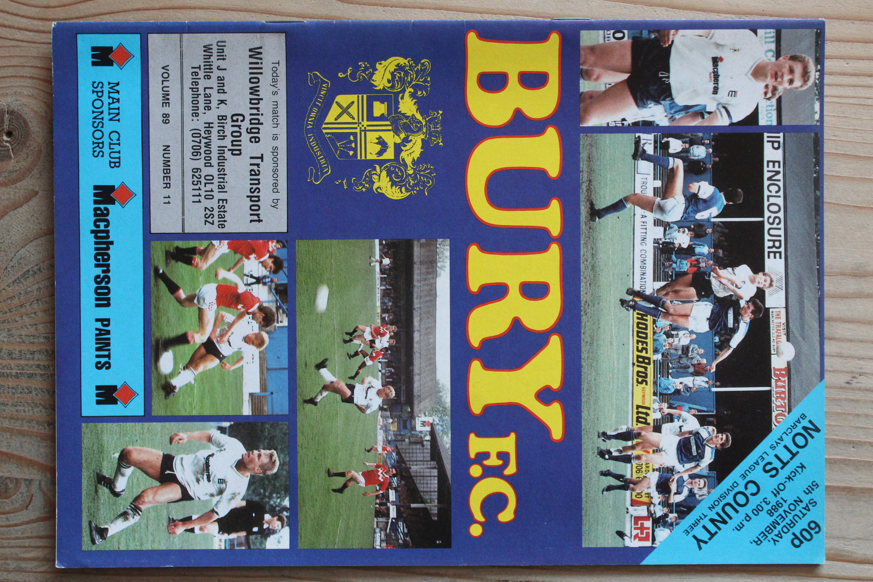 Bury FC v Notts County FC