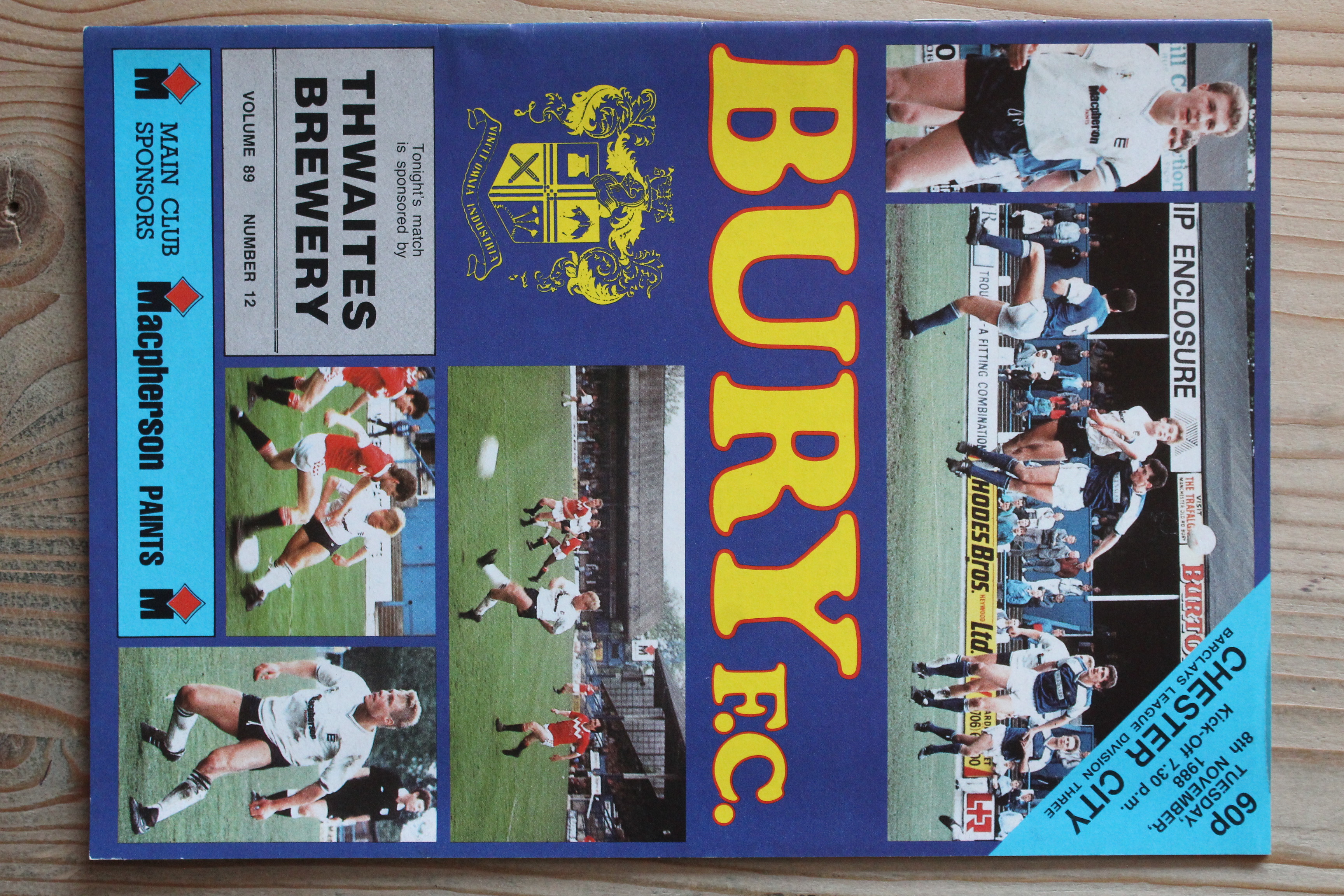 Bury FC v Chester City FC