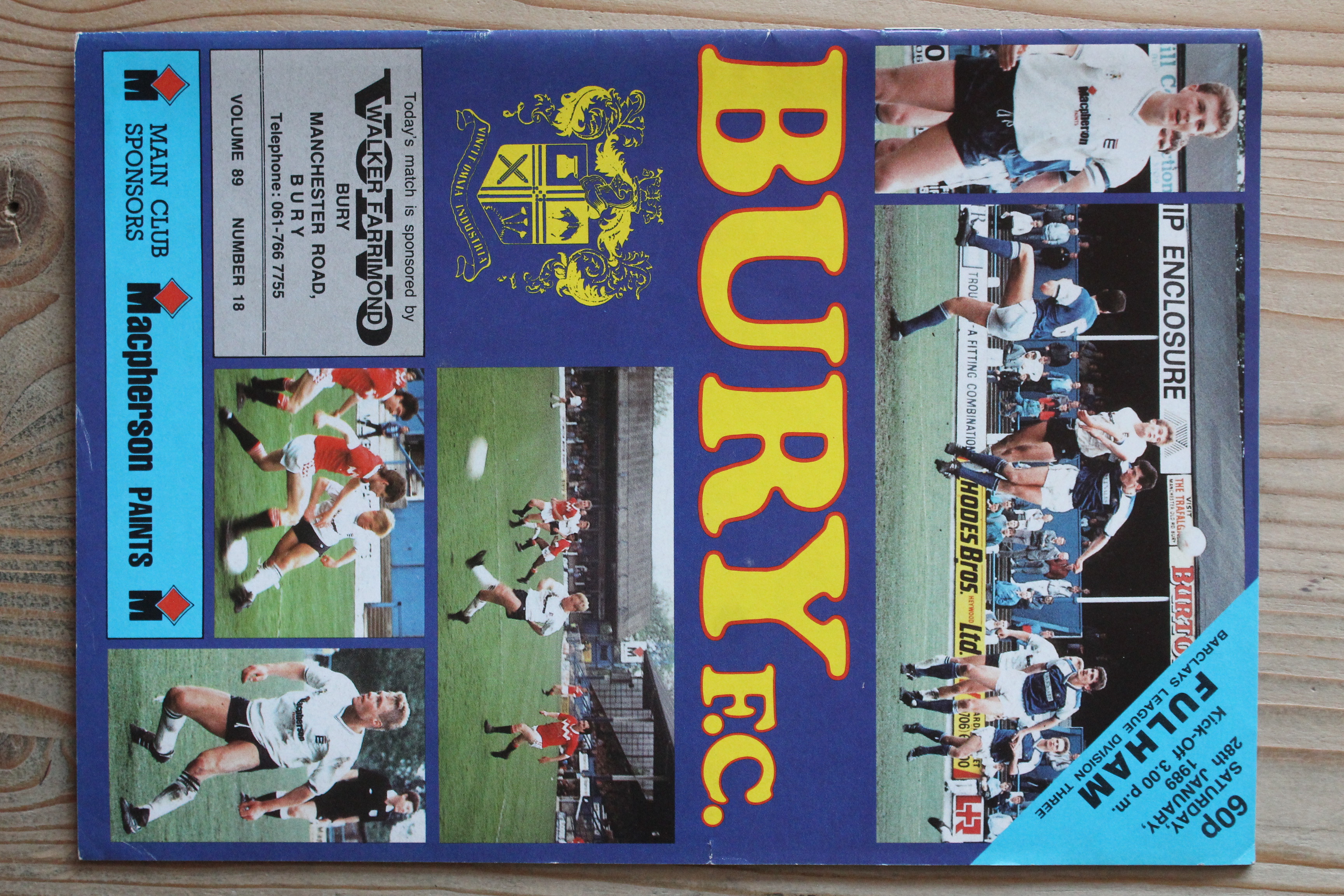 Bury FC v Fulham FC