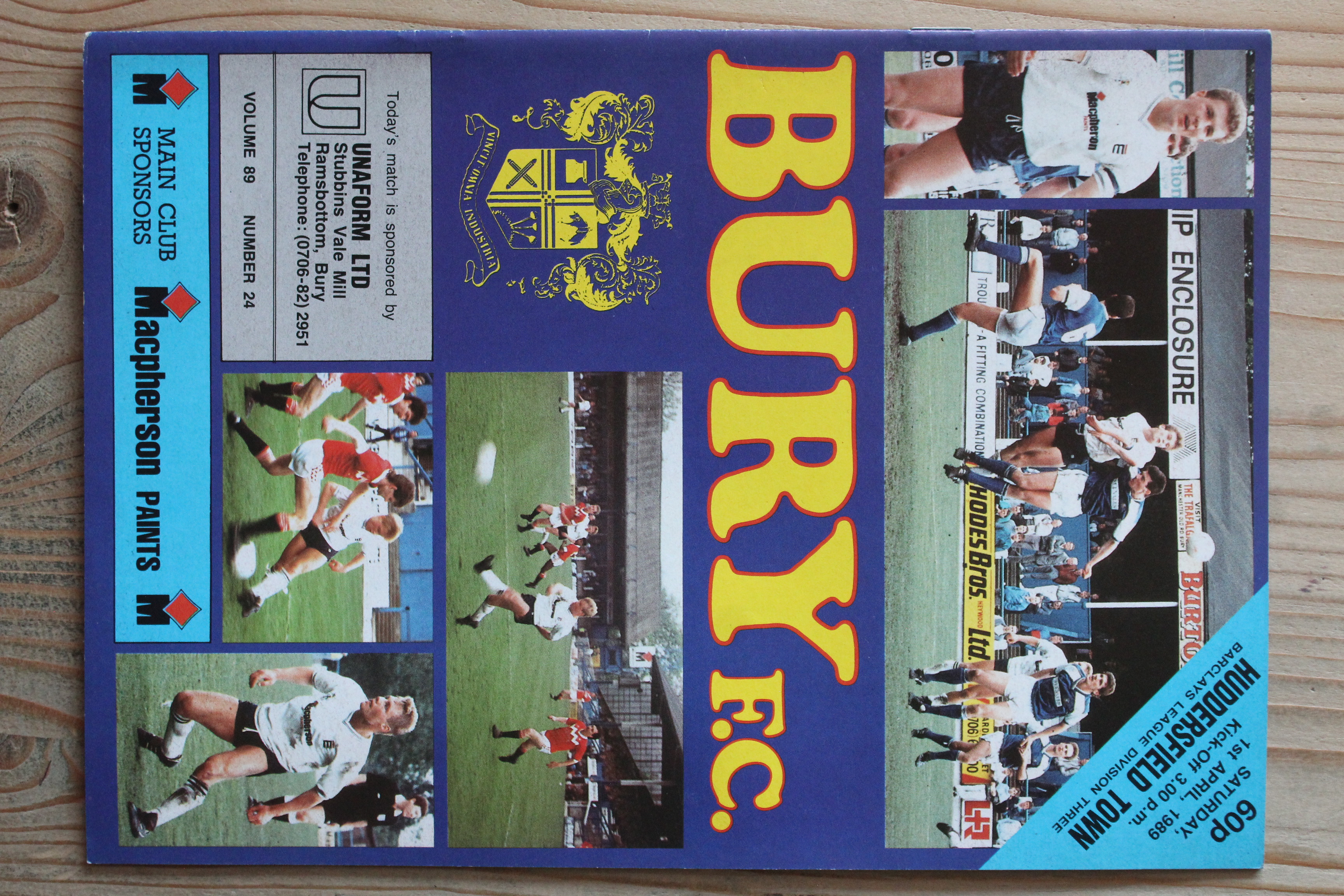 Bury FC v Huddersfield Town FC